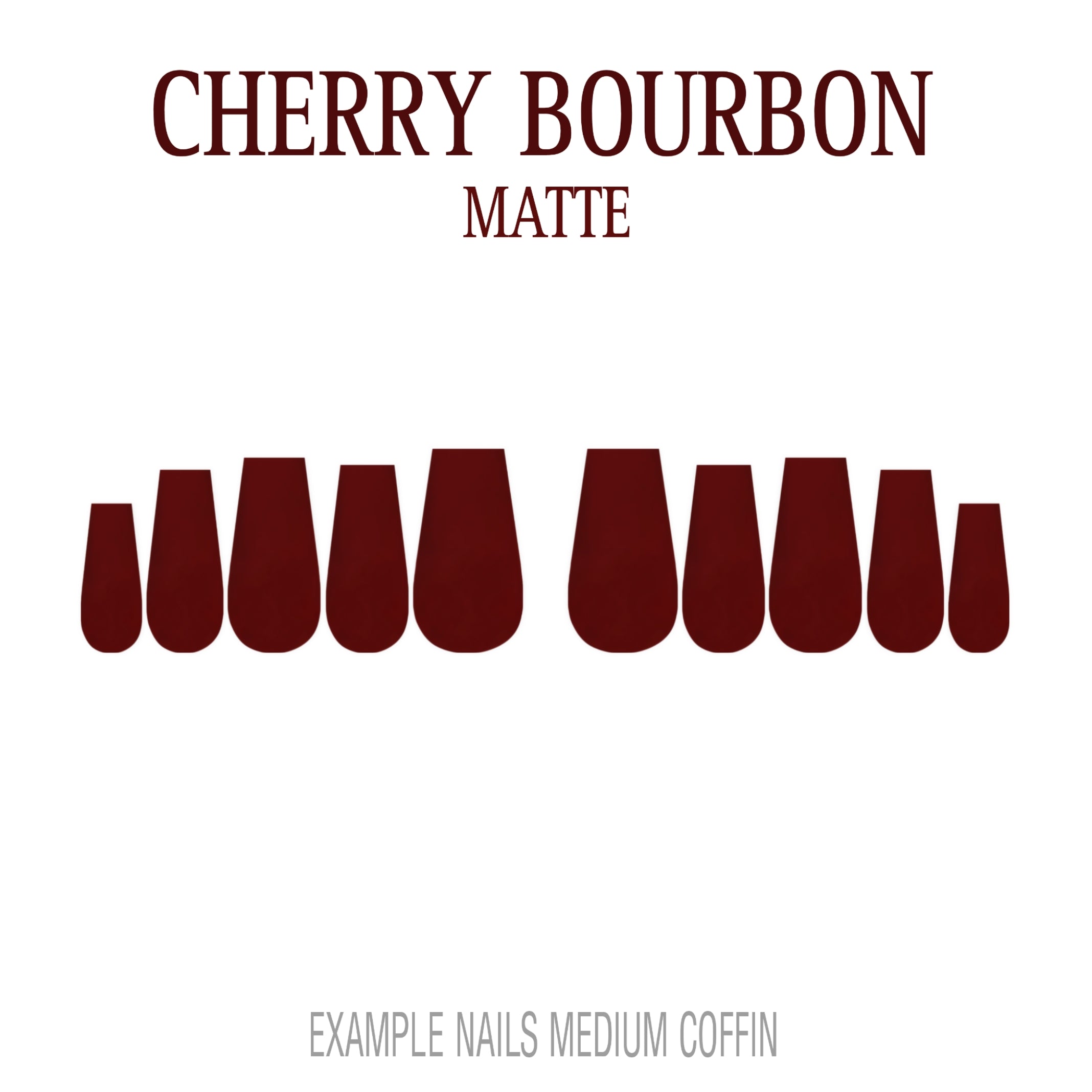 Cherry Bourbon deep red press-on nails