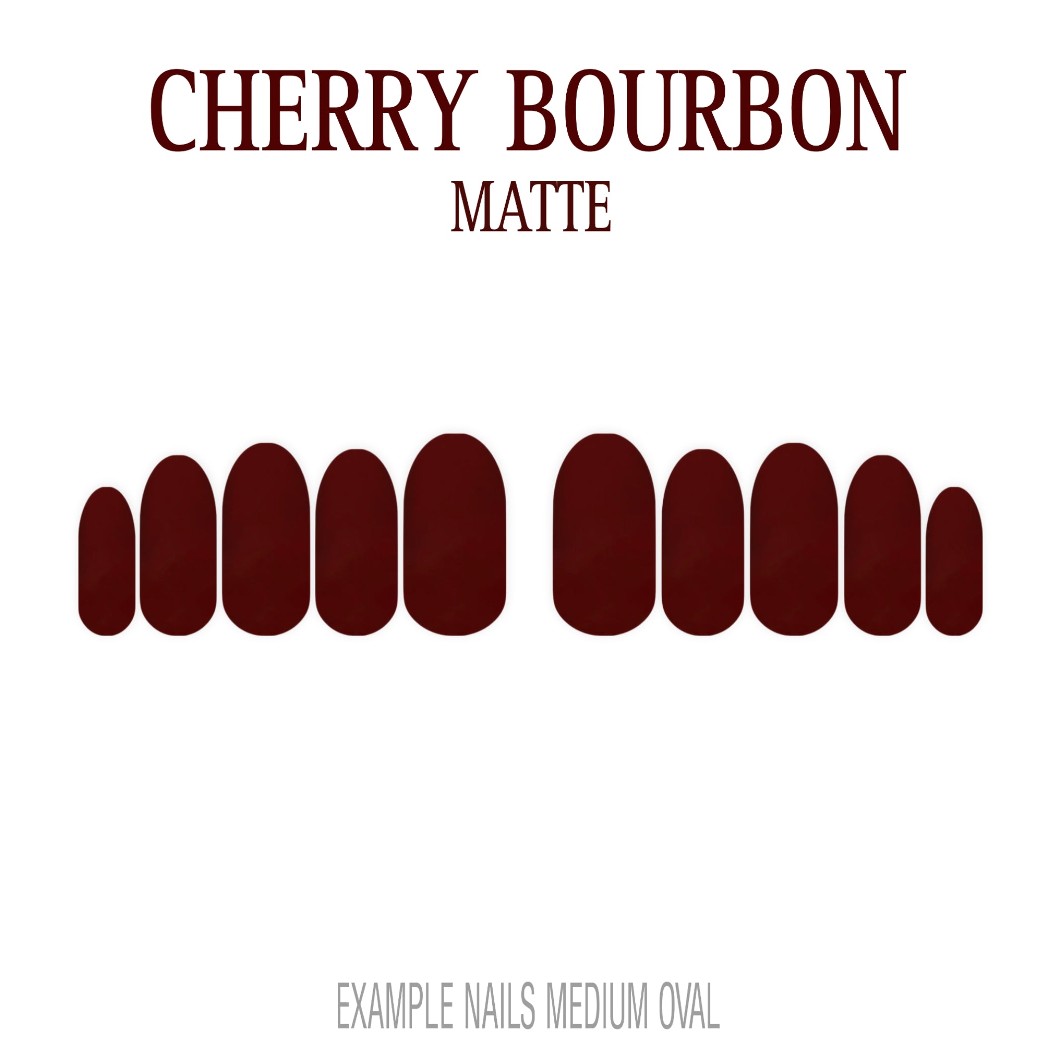 Cherry Bourbon deep red press-on nails