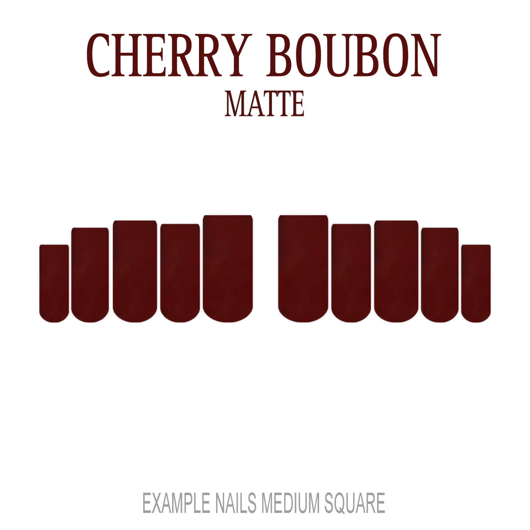 Cherry Bourbon deep red press-on nails