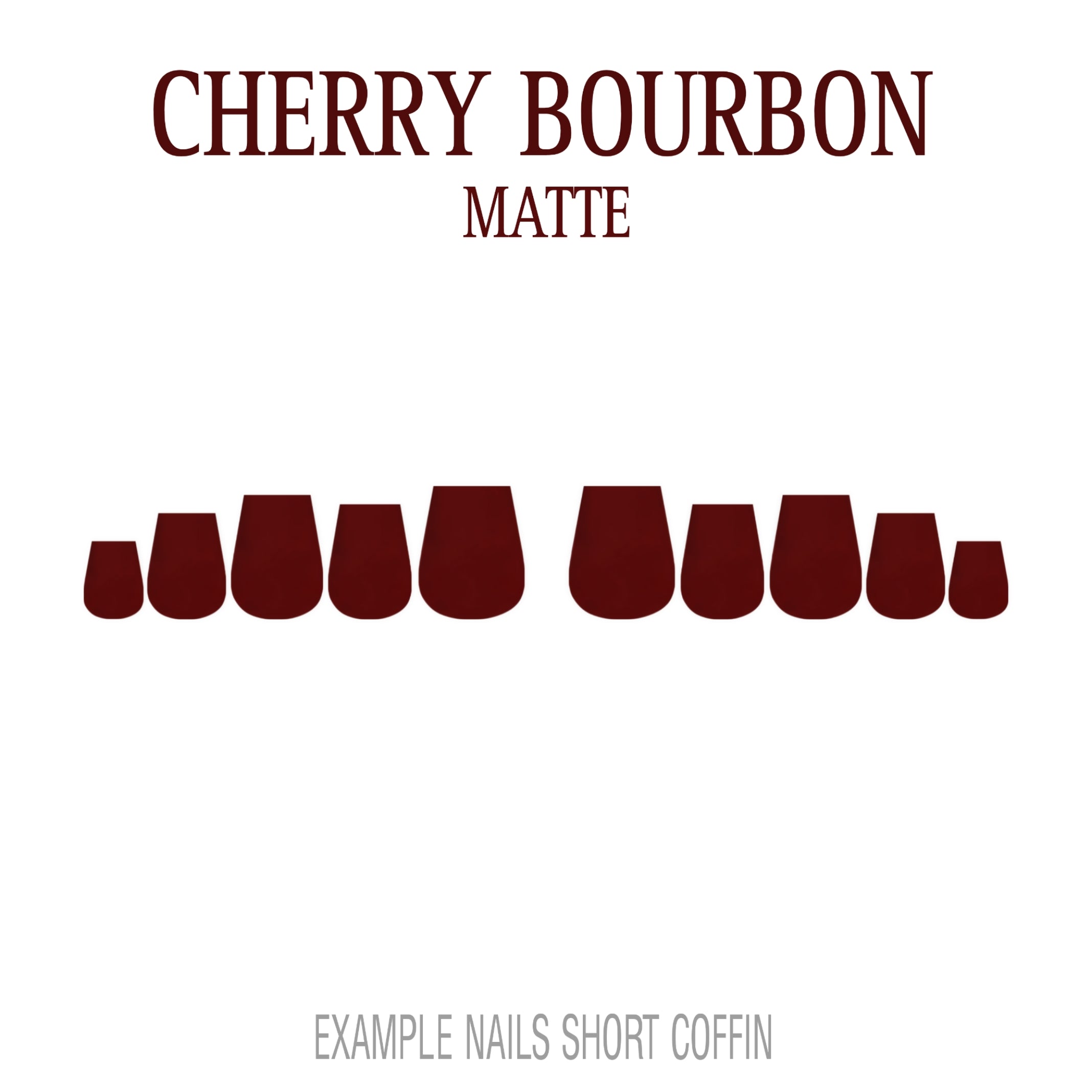 Cherry Bourbon deep red press-on nails
