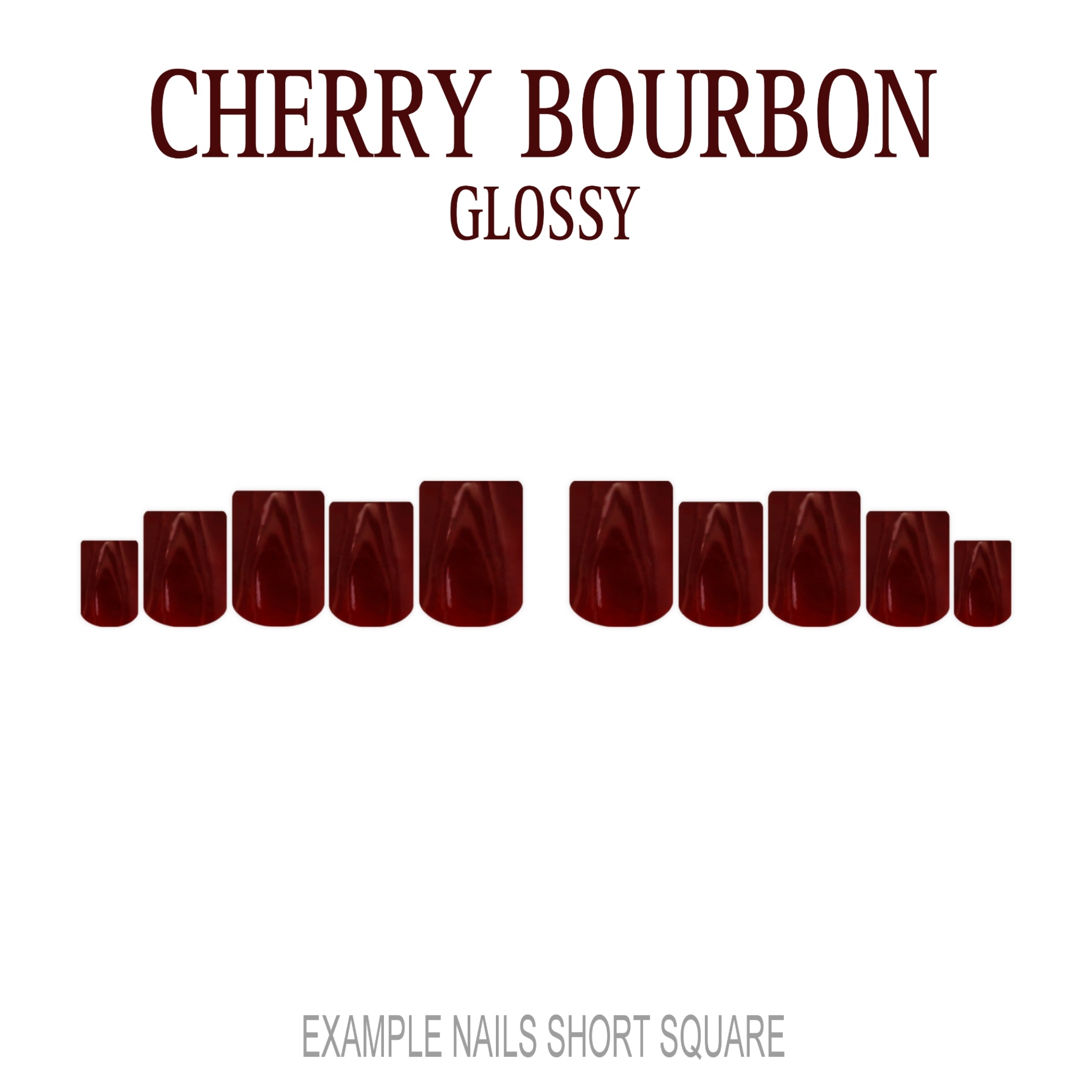 Cherry Bourbon deep red press-on nails