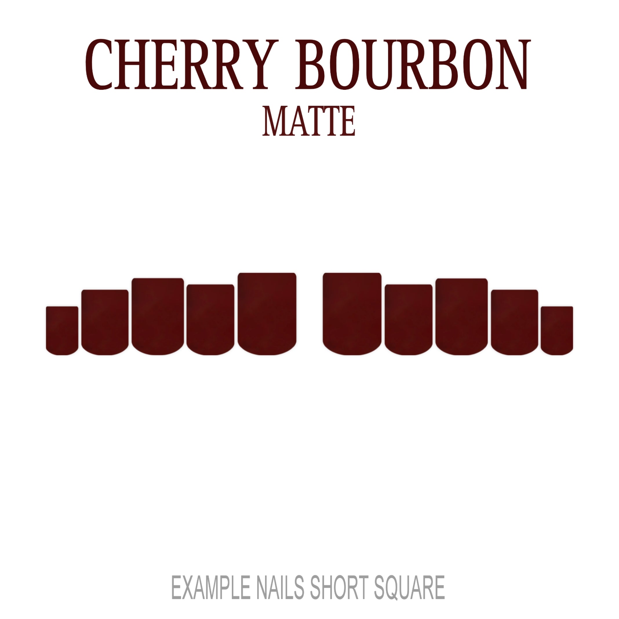 Cherry Bourbon deep red press-on nails