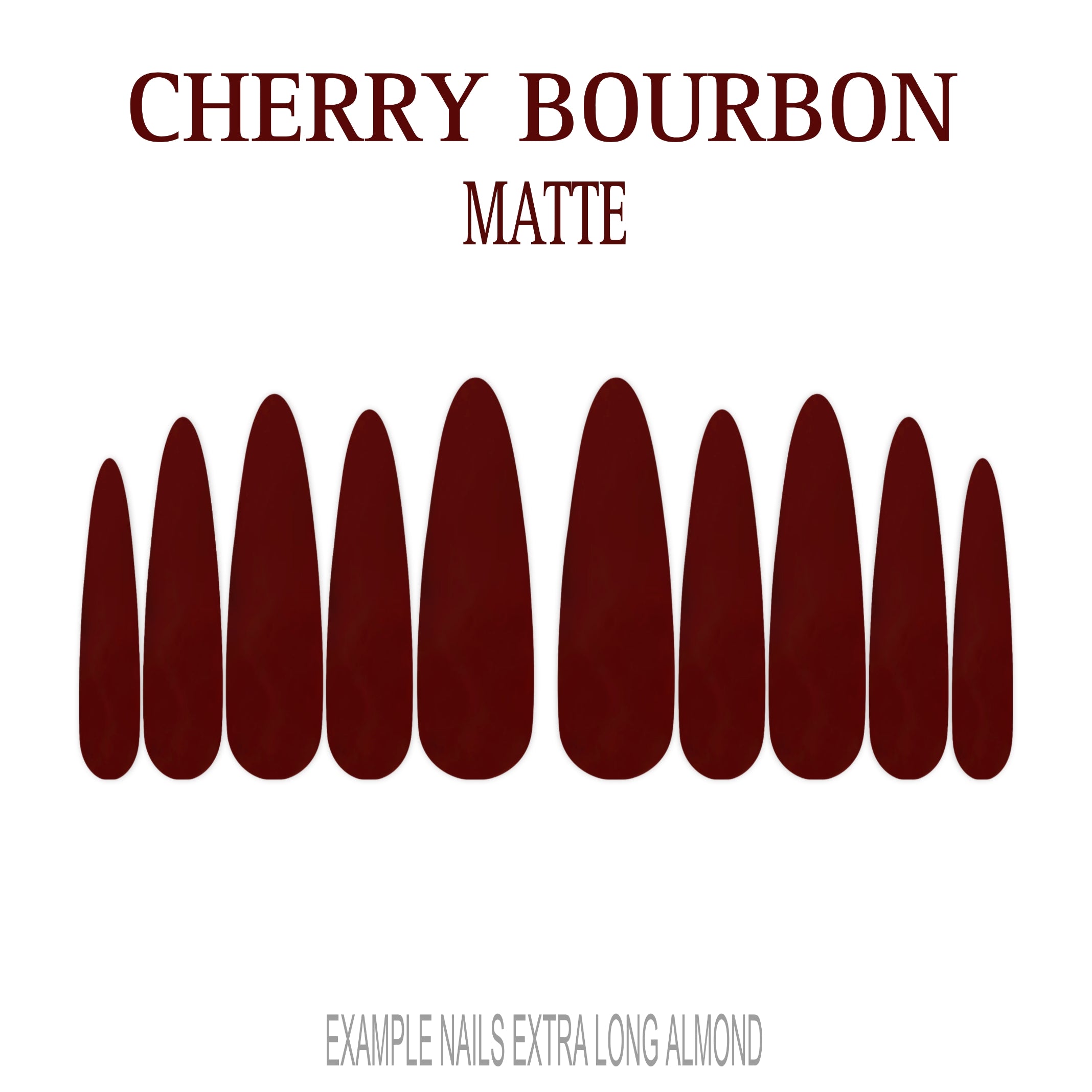 Cherry Bourbon deep red press-on nails