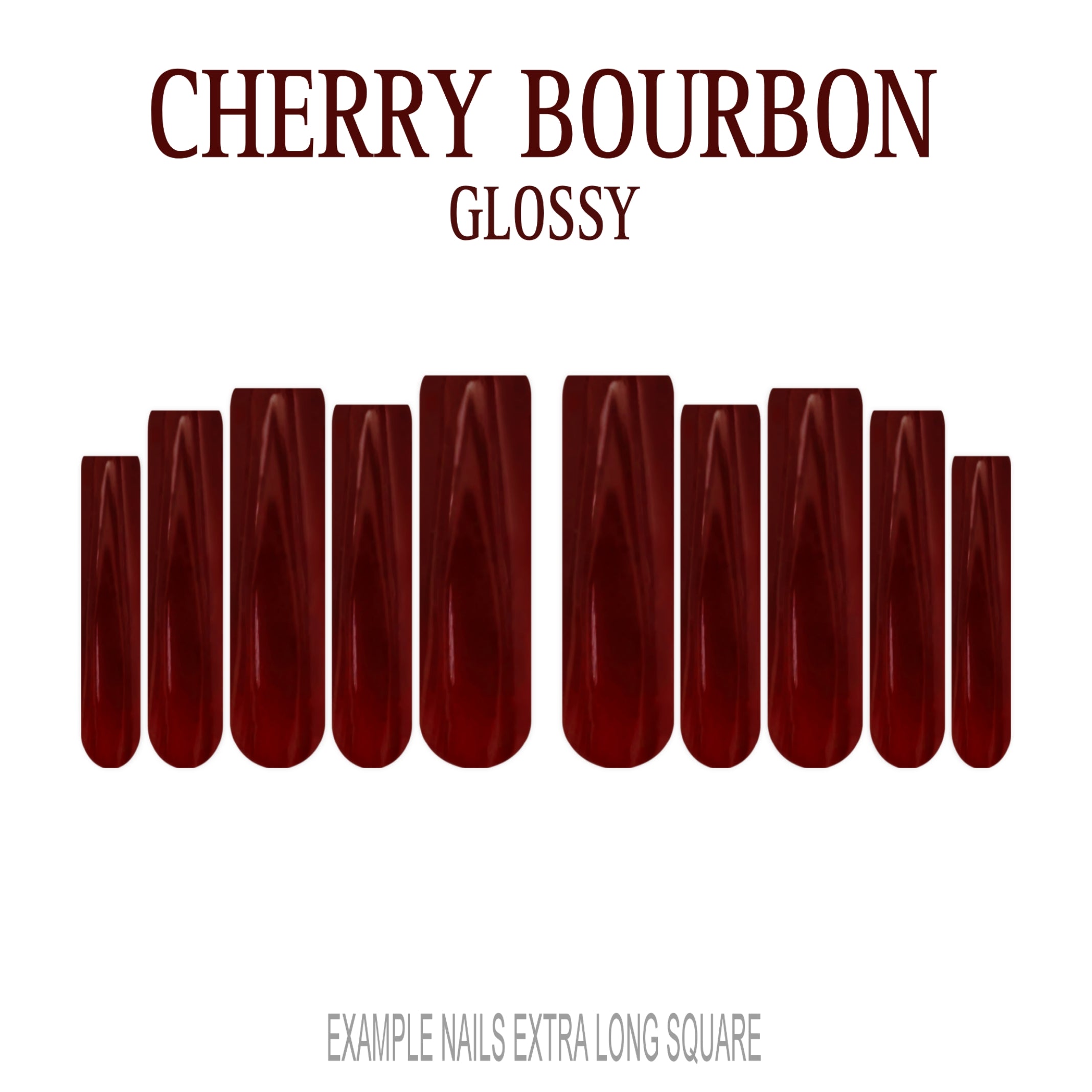 Cherry Bourbon deep red press-on nails