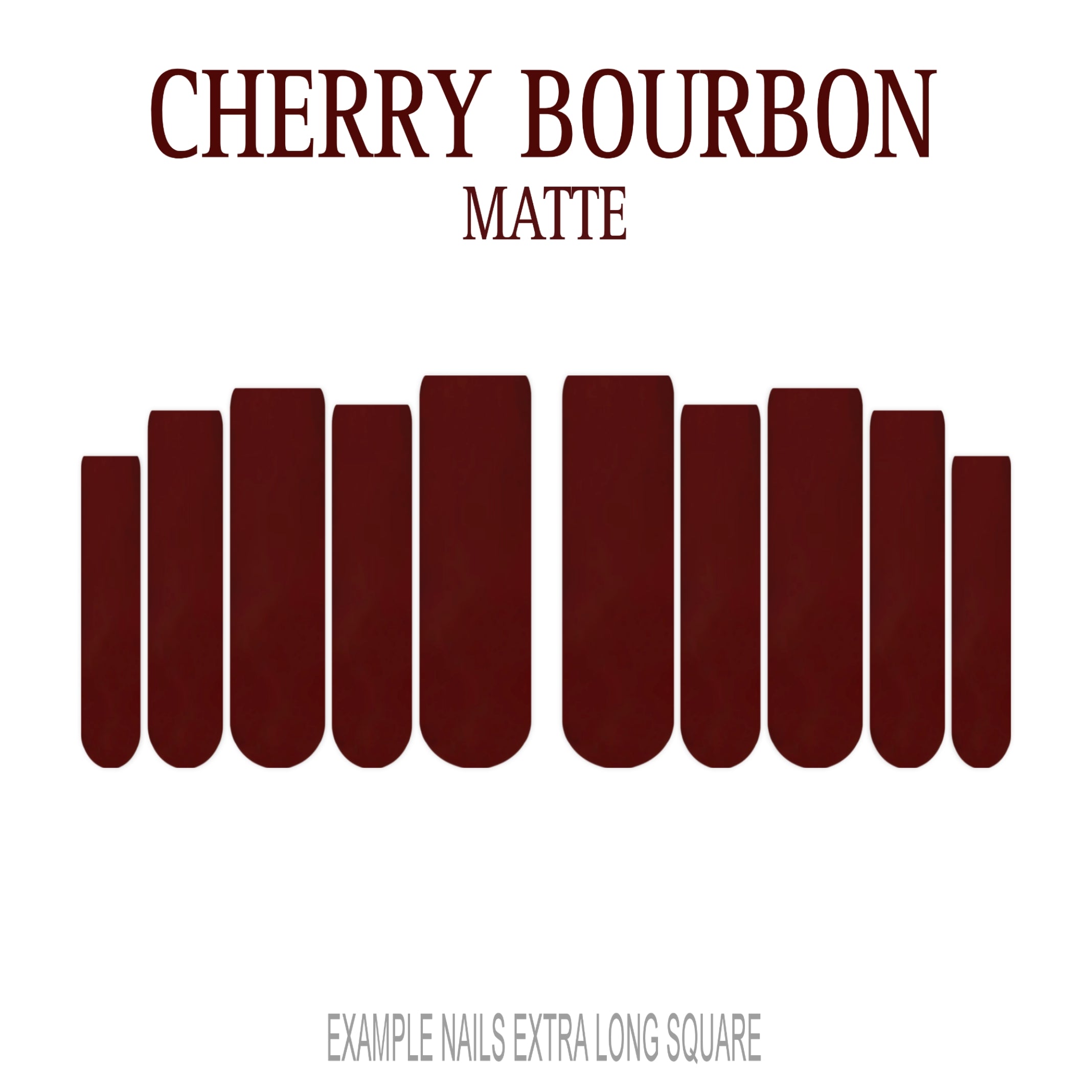 Cherry Bourbon deep red press-on nails