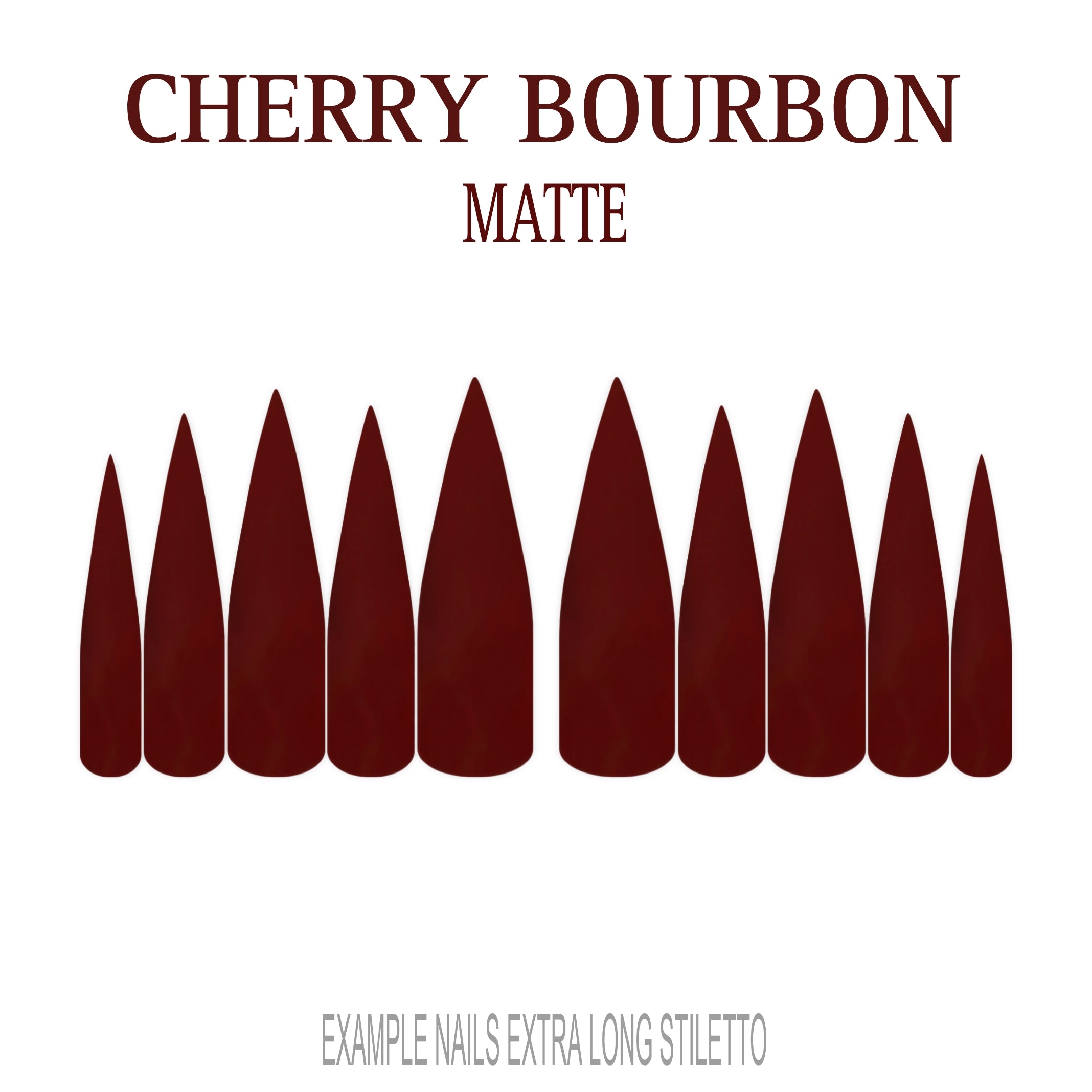 Cherry Bourbon deep red press-on nails