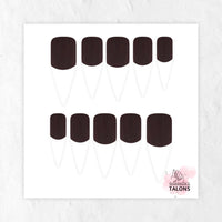 Chocolate Delight brown French tip nails