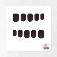 Chocolate Delight brown French tip nails