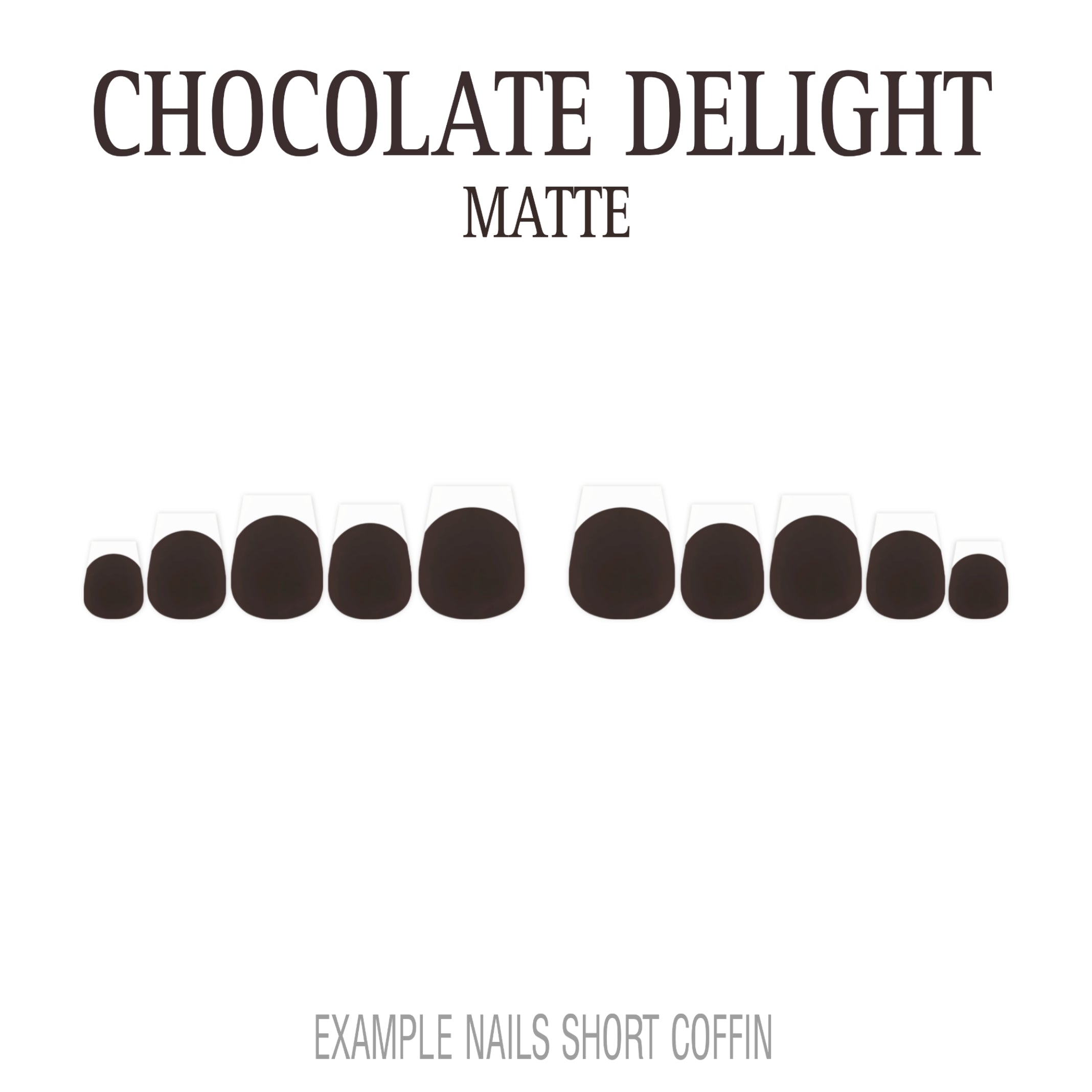 Chocolate Delight brown French tip nails