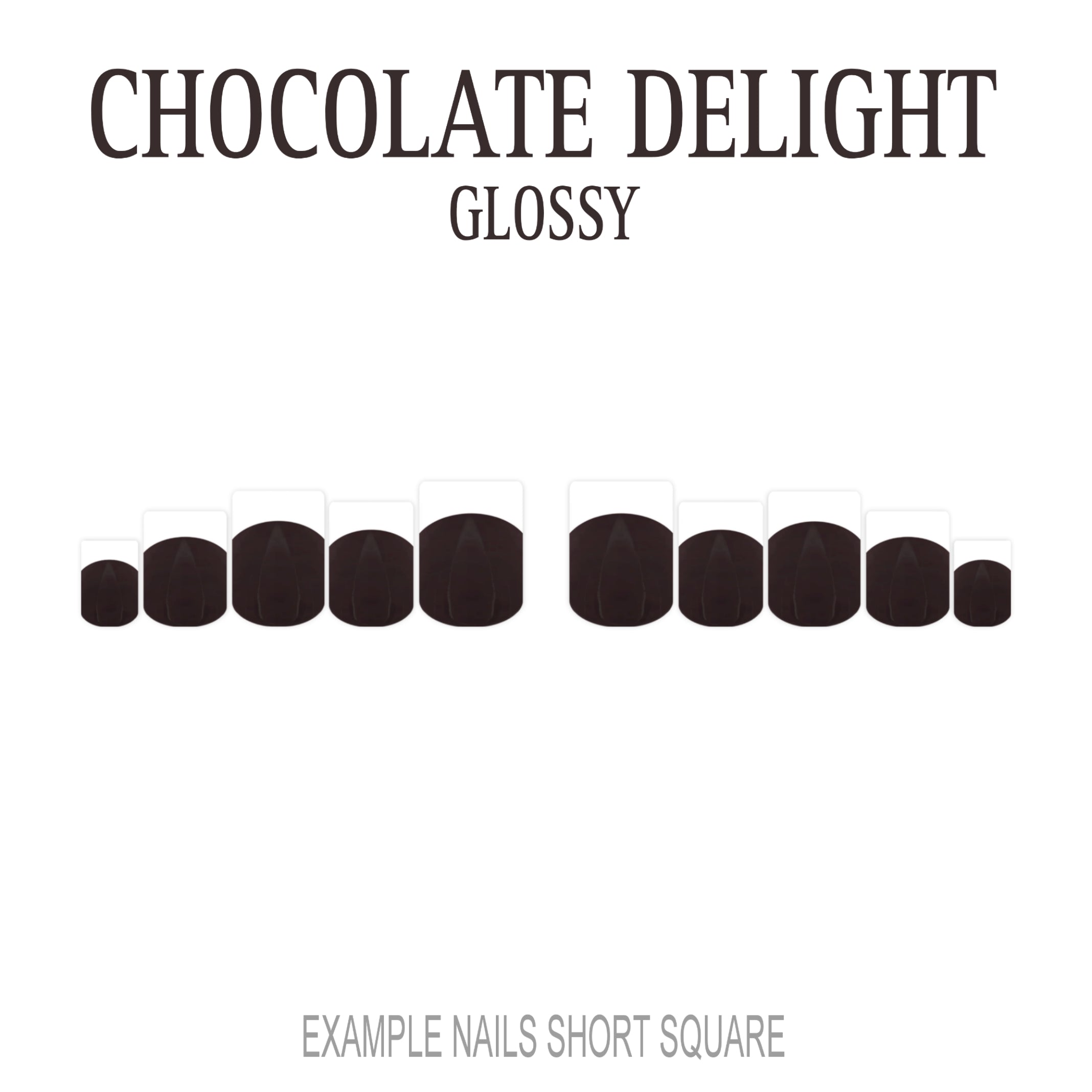Chocolate Delight brown French tip nails