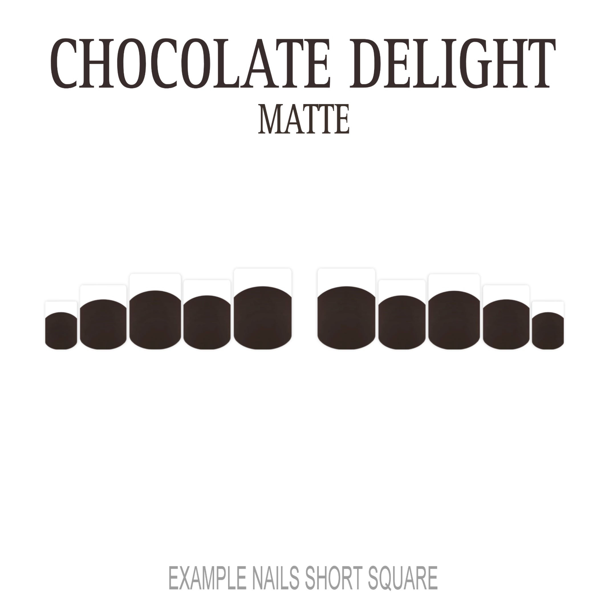 Chocolate Delight brown French tip nails