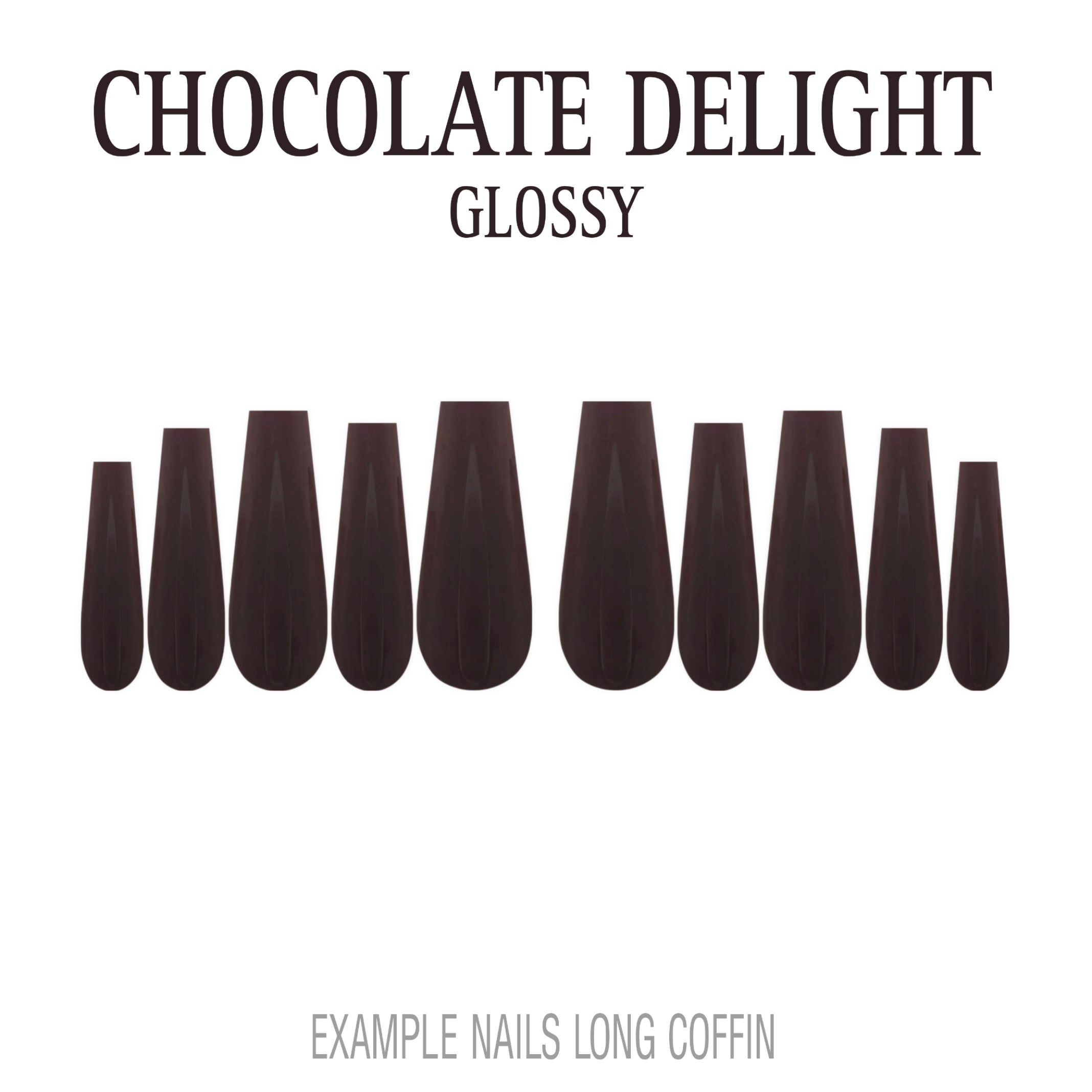 Chocolate Delight brown press-on nails