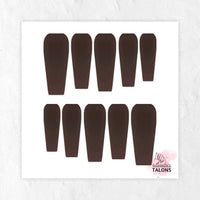 Chocolate Delight brown press-on nails