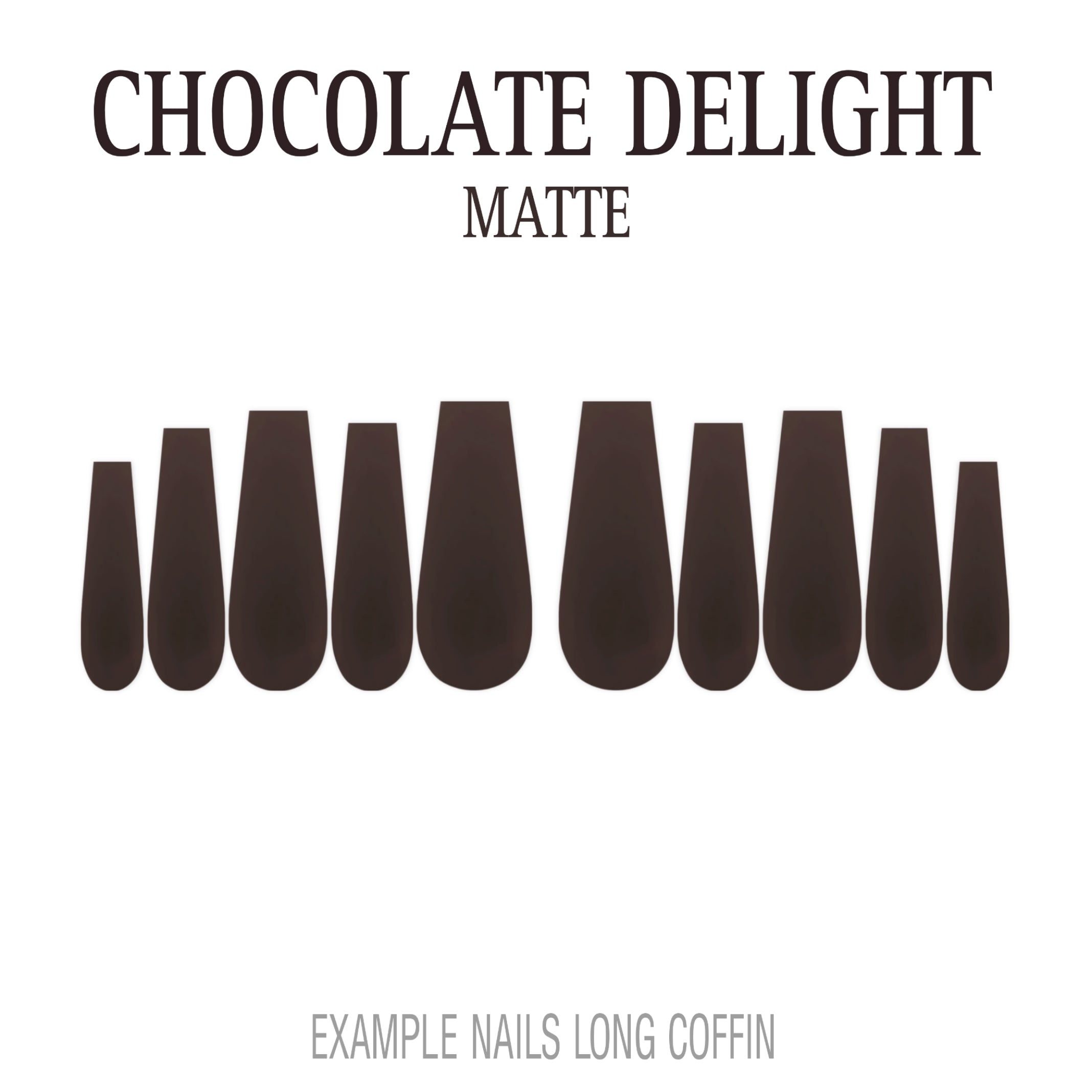 Chocolate Delight brown press-on nails