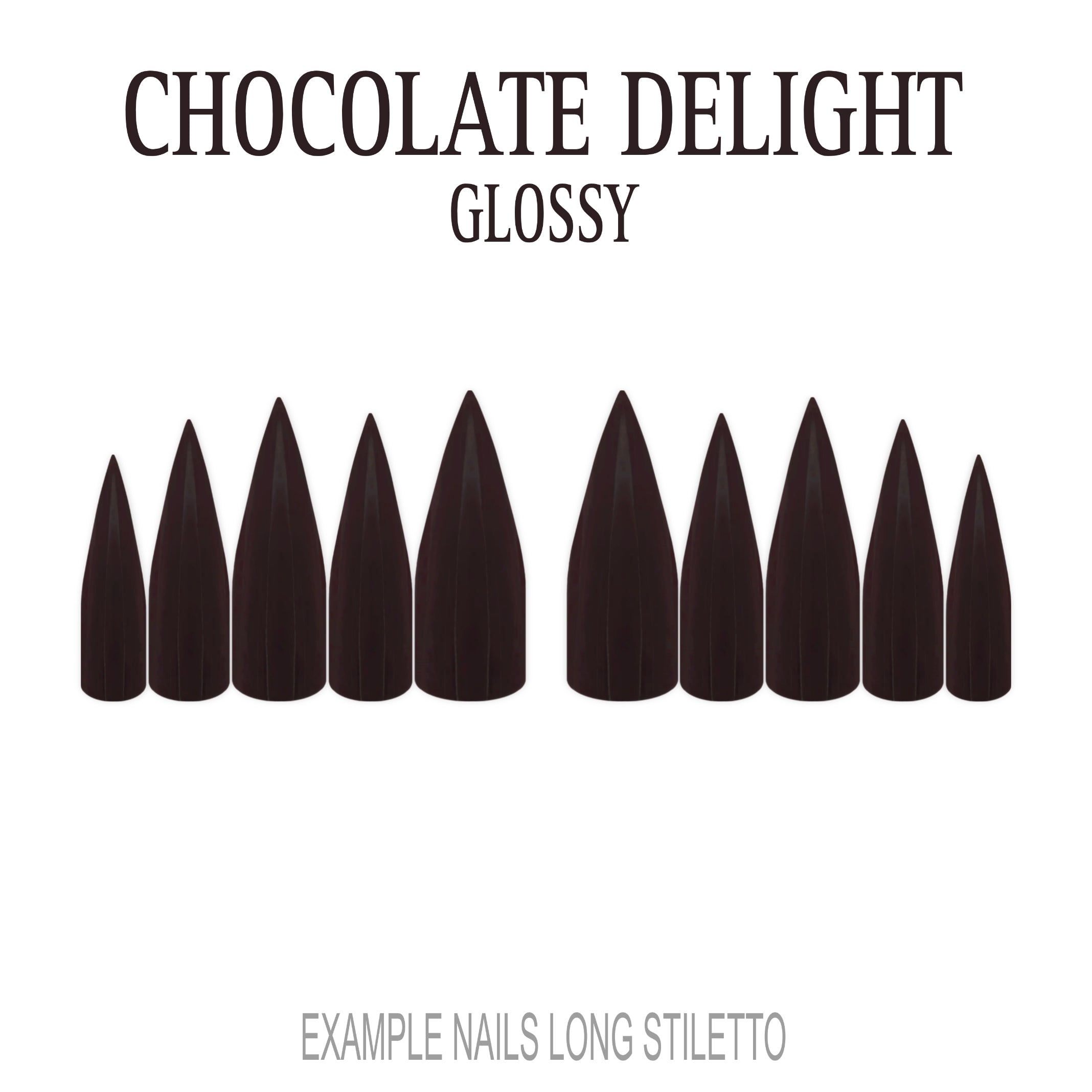 Chocolate Delight brown press-on nails