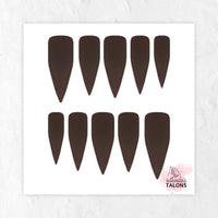 Chocolate Delight brown press-on nails