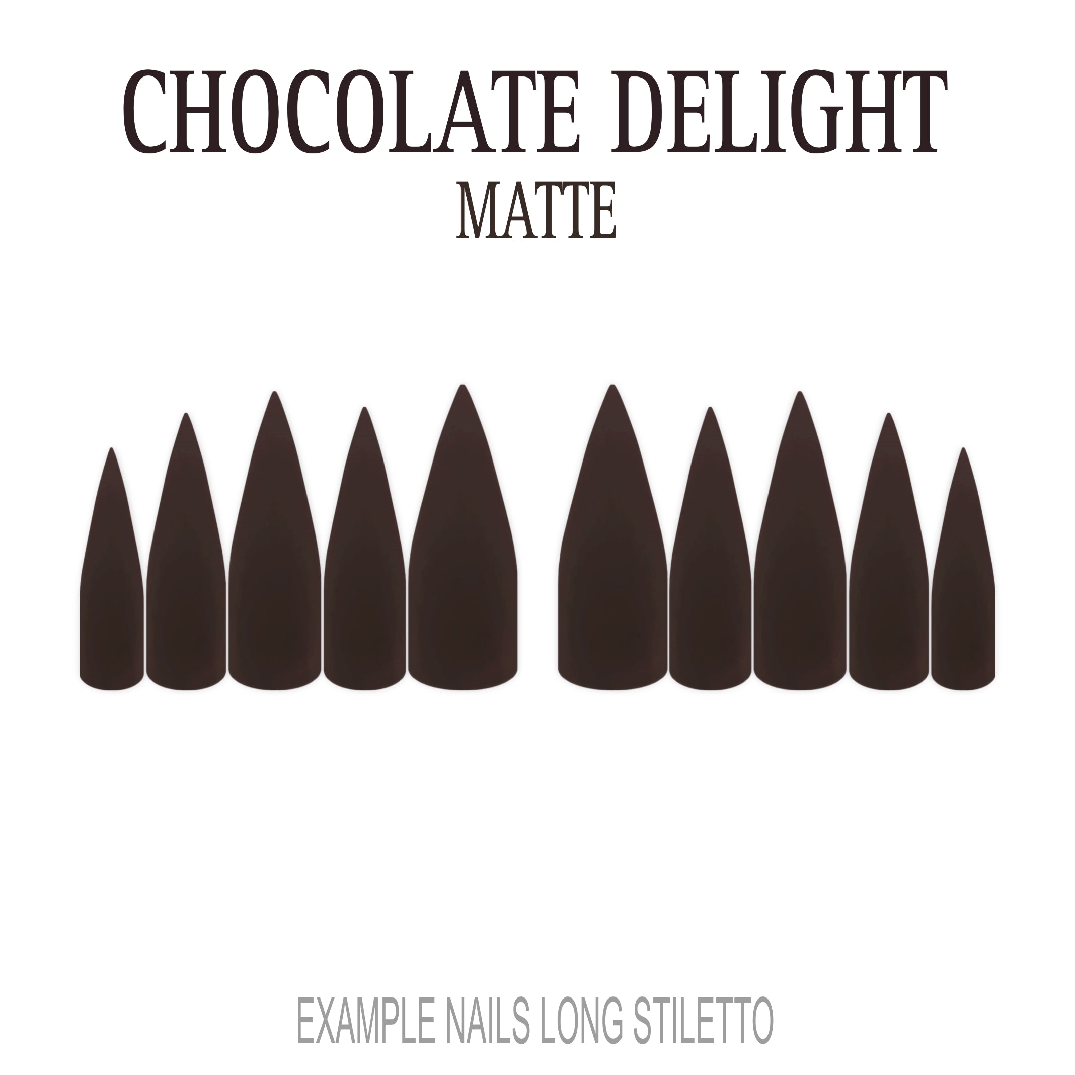 Chocolate Delight brown press-on nails