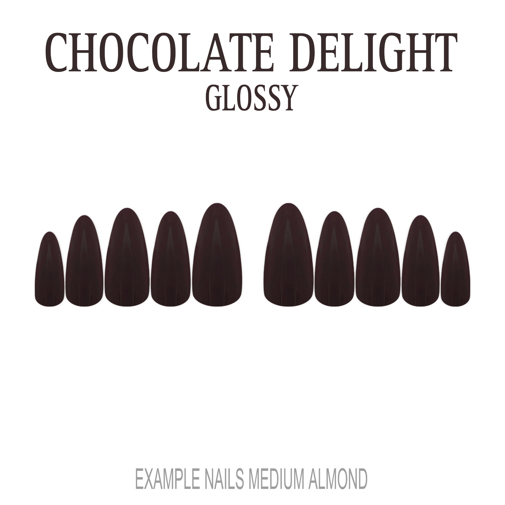 Chocolate Delight brown press-on nails