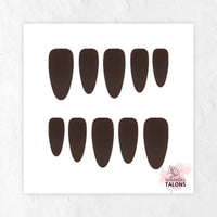 Chocolate Delight brown press-on nails