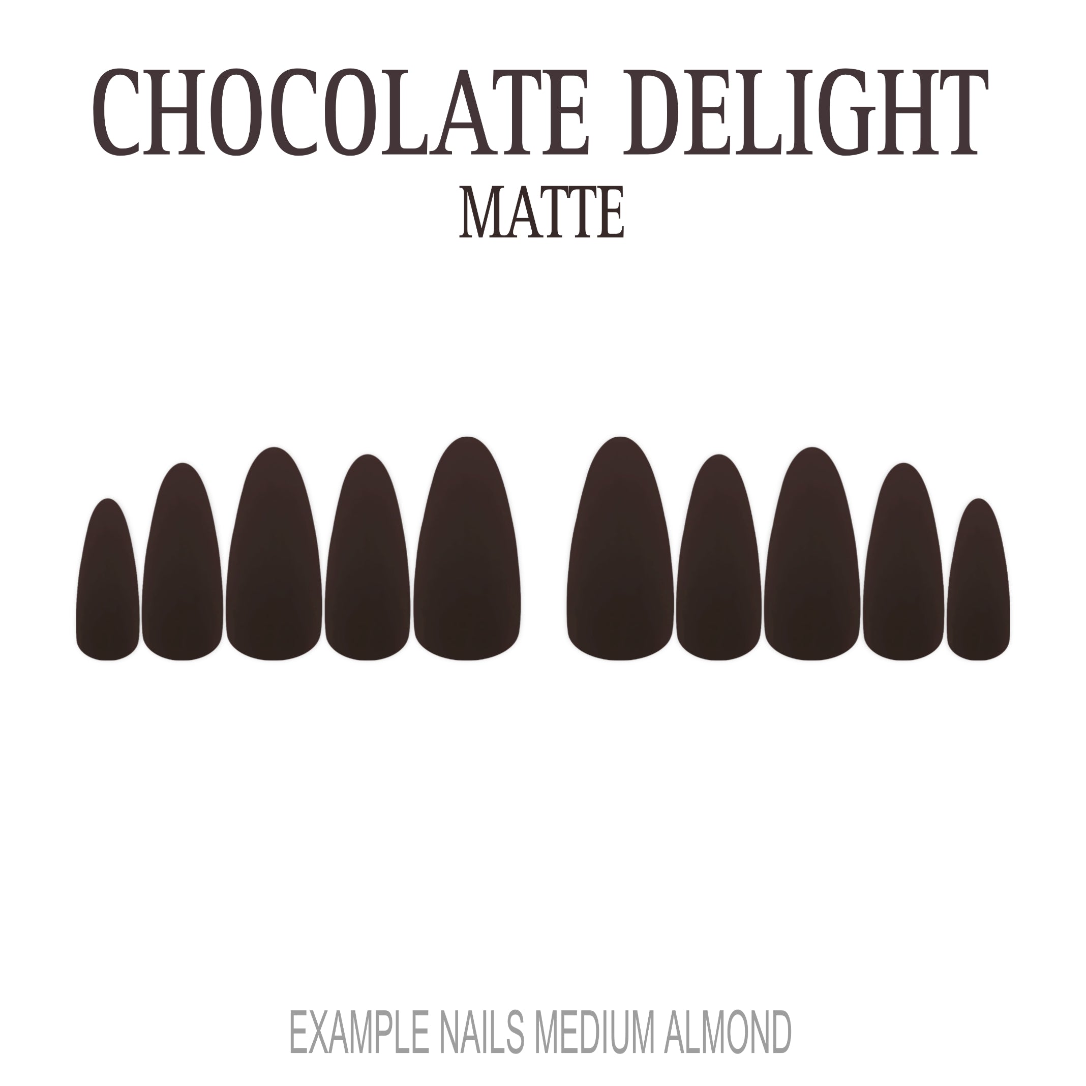 Chocolate Delight brown press-on nails