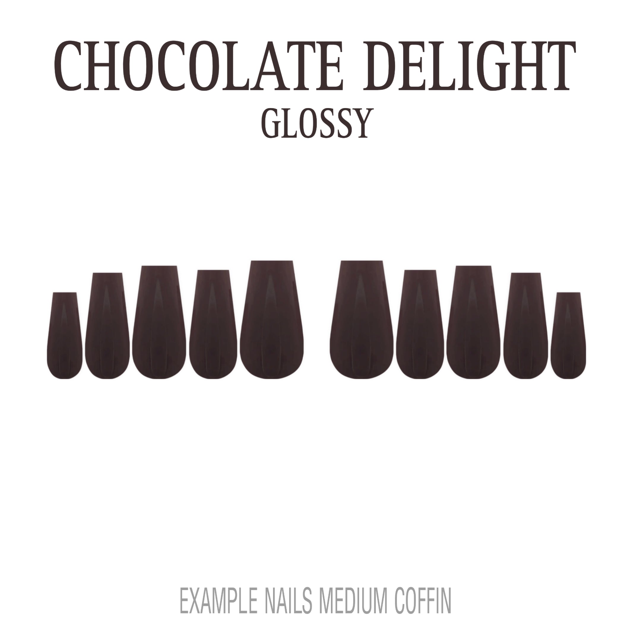 Chocolate Delight brown press-on nails