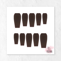 Chocolate Delight brown press-on nails