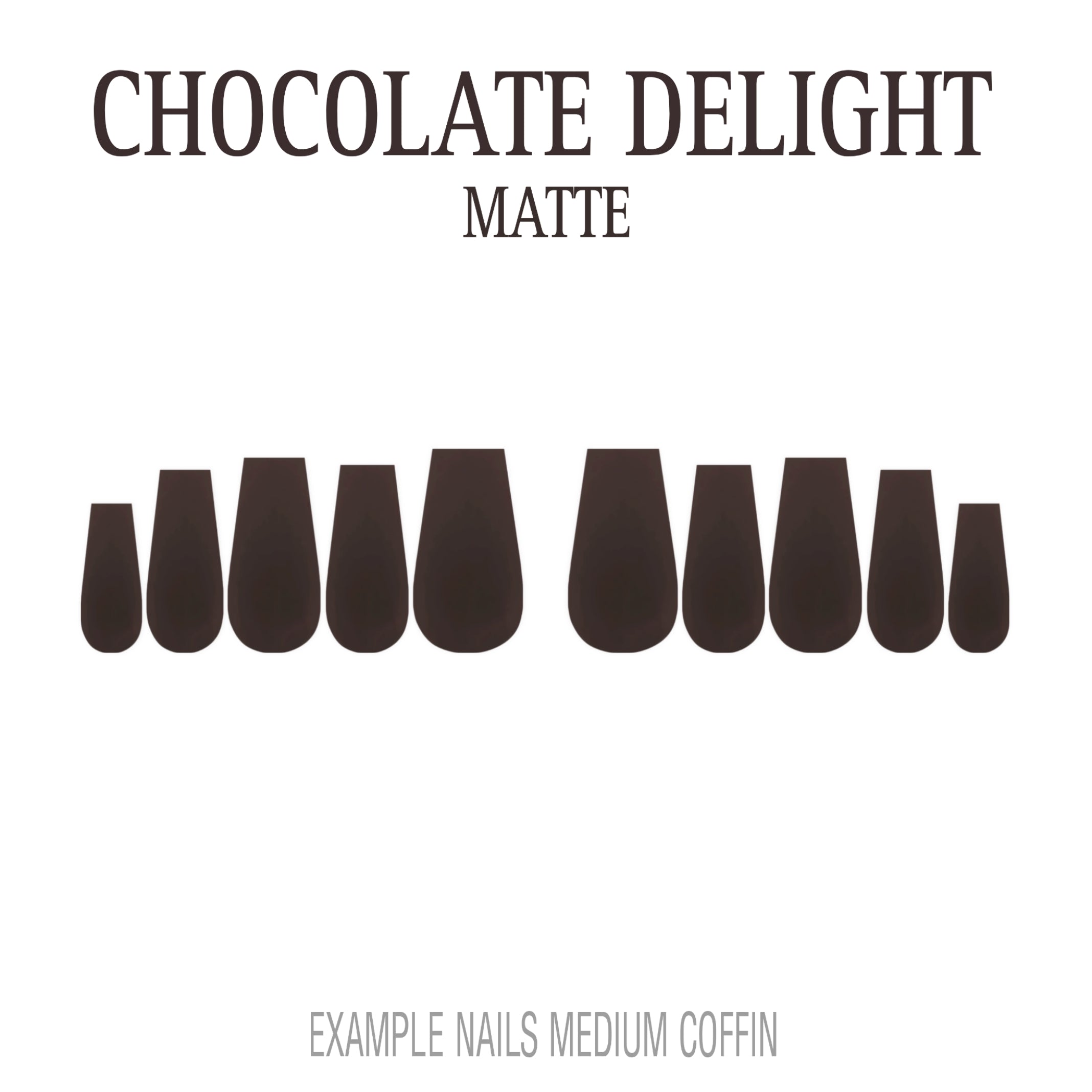 Chocolate Delight brown press-on nails