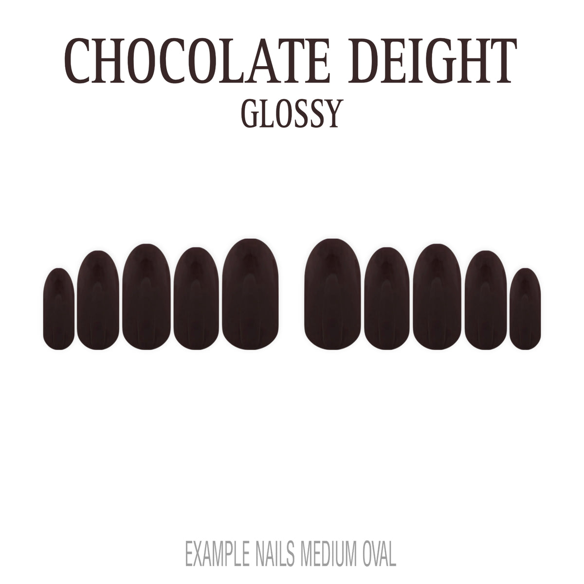 Chocolate Delight brown press-on nails