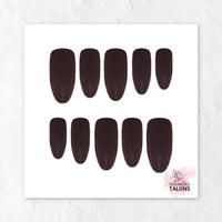 Chocolate Delight brown press-on nails