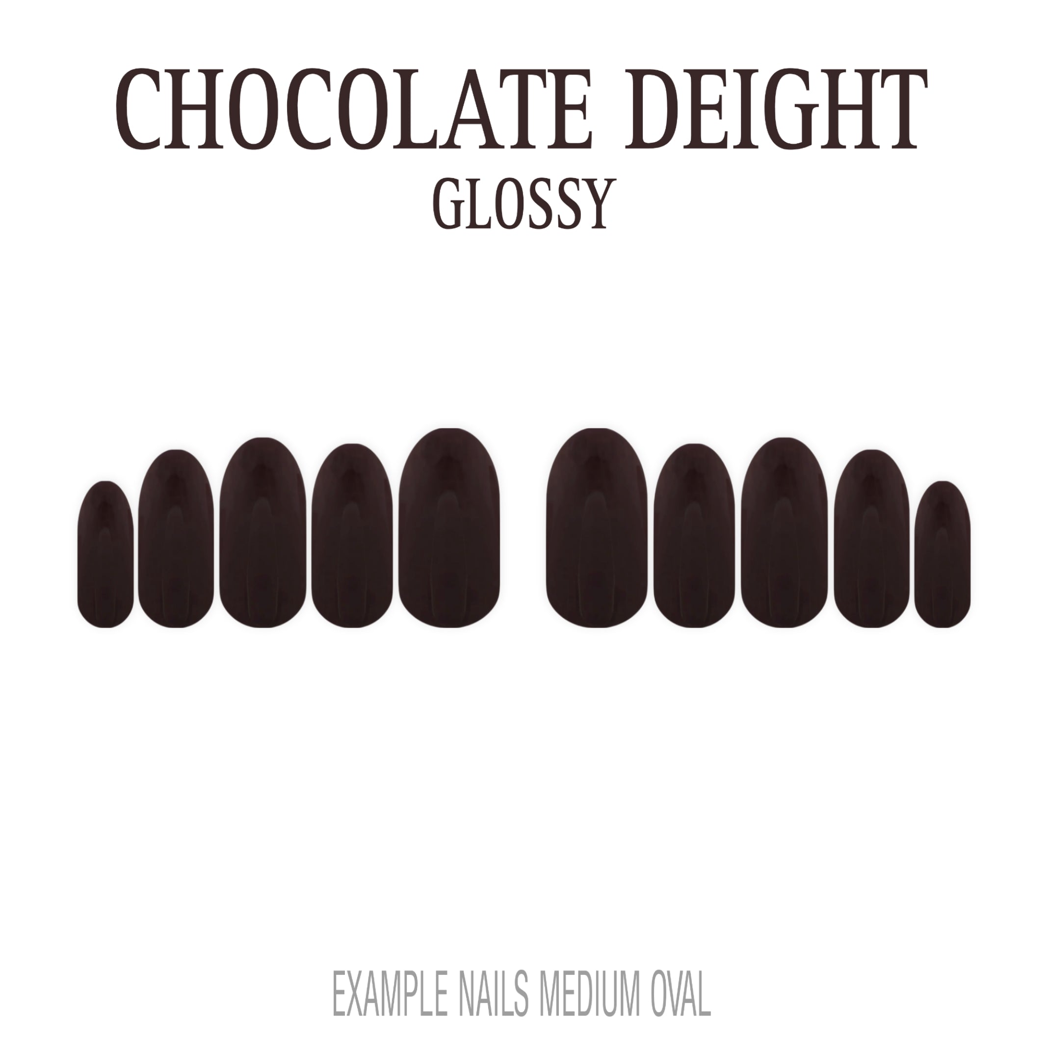 Chocolate Delight brown press-on nails