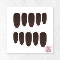 Chocolate Delight brown press-on nails