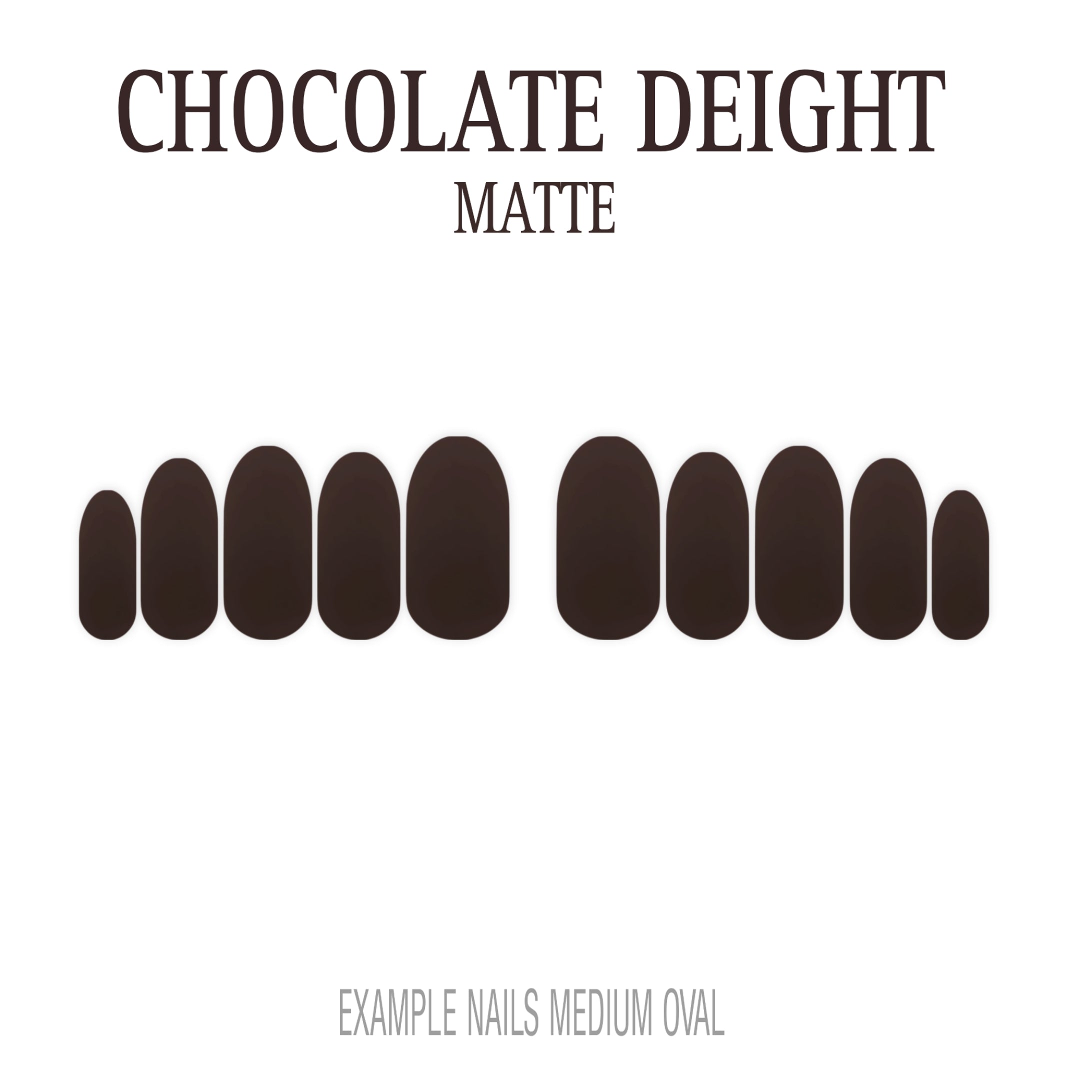 Chocolate Delight brown press-on nails