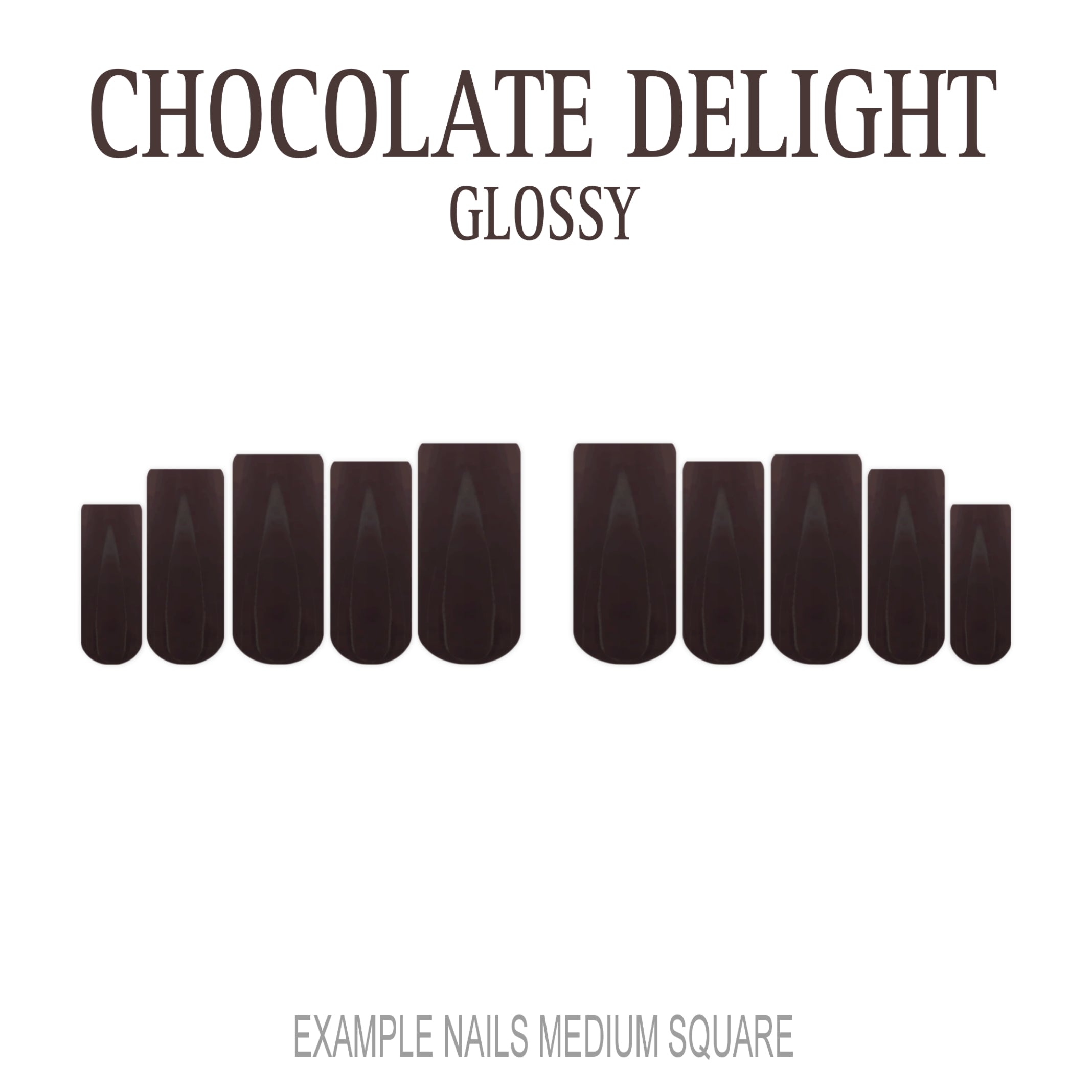 Chocolate Delight brown press-on nails