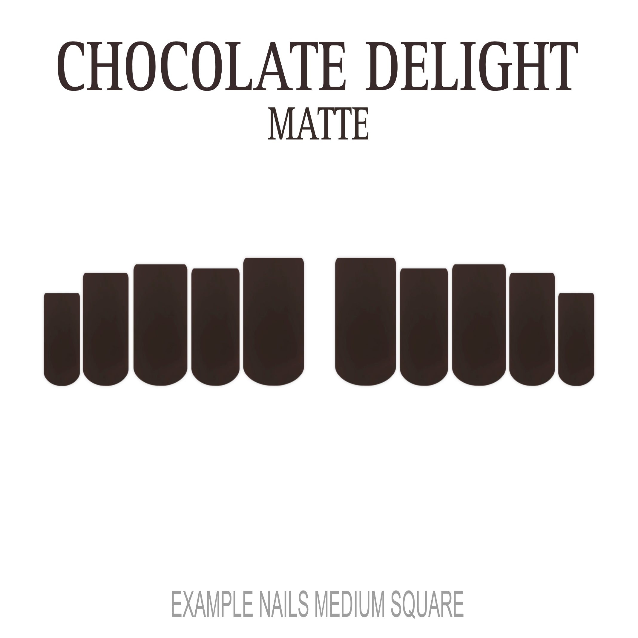 Chocolate Delight brown press-on nails