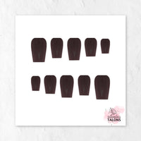 Chocolate Delight brown press-on nails