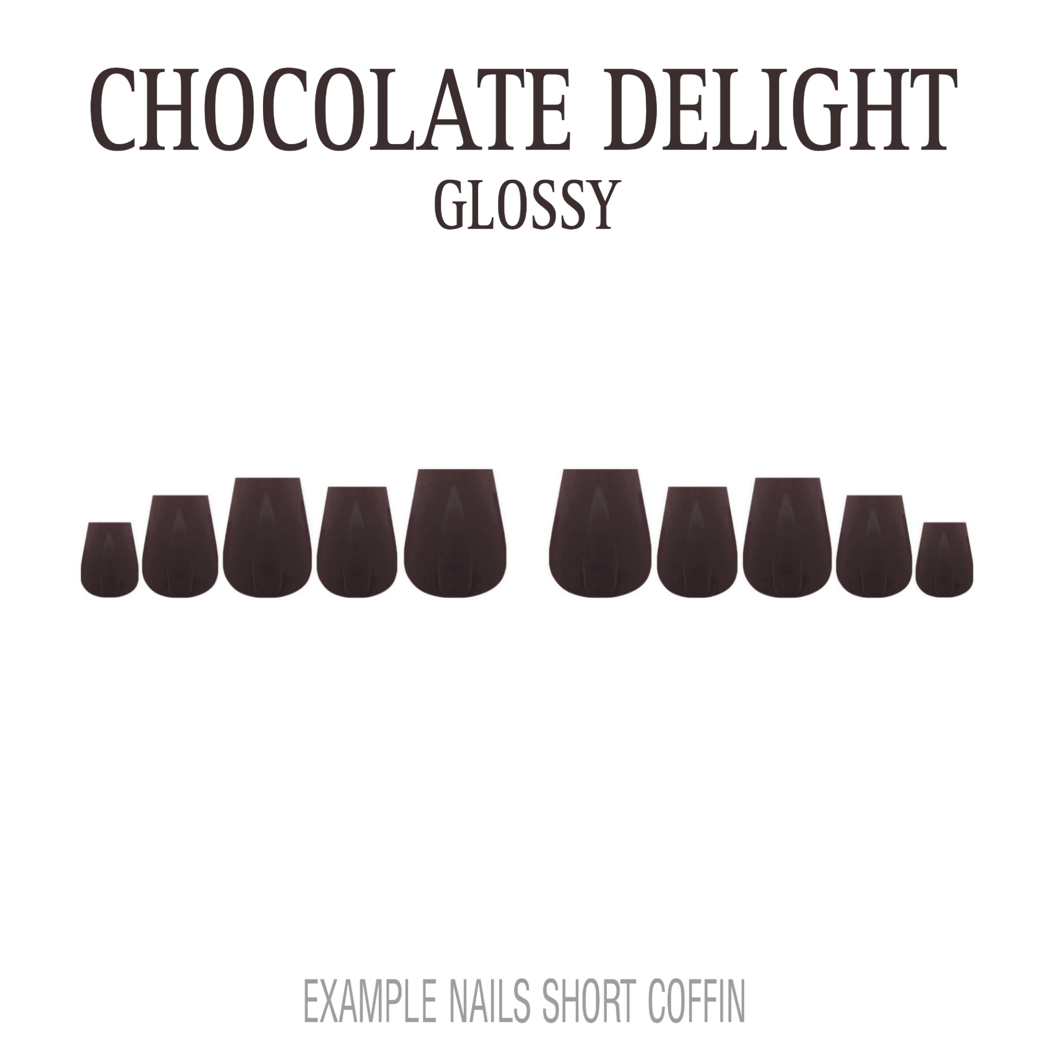 Chocolate Delight brown press-on nails