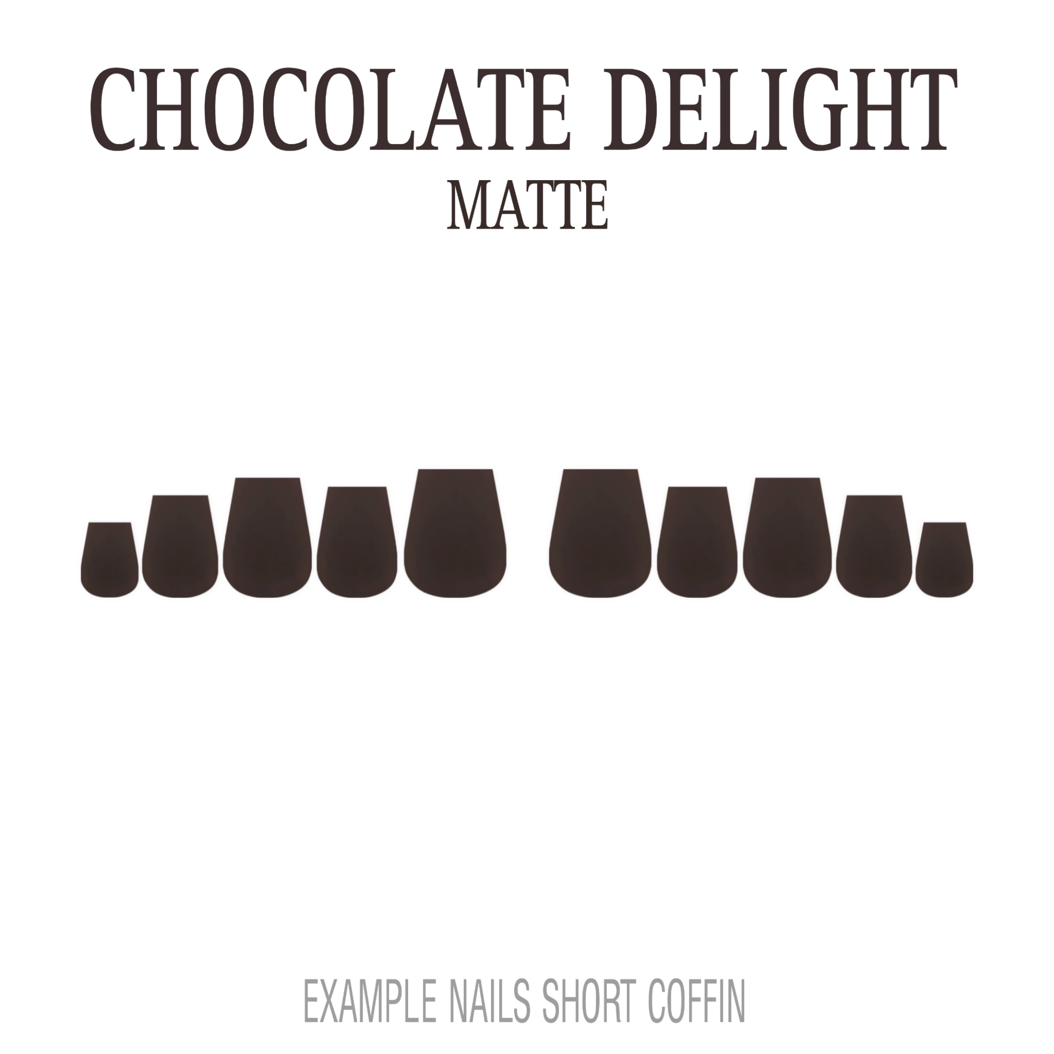 Chocolate Delight brown press-on nails