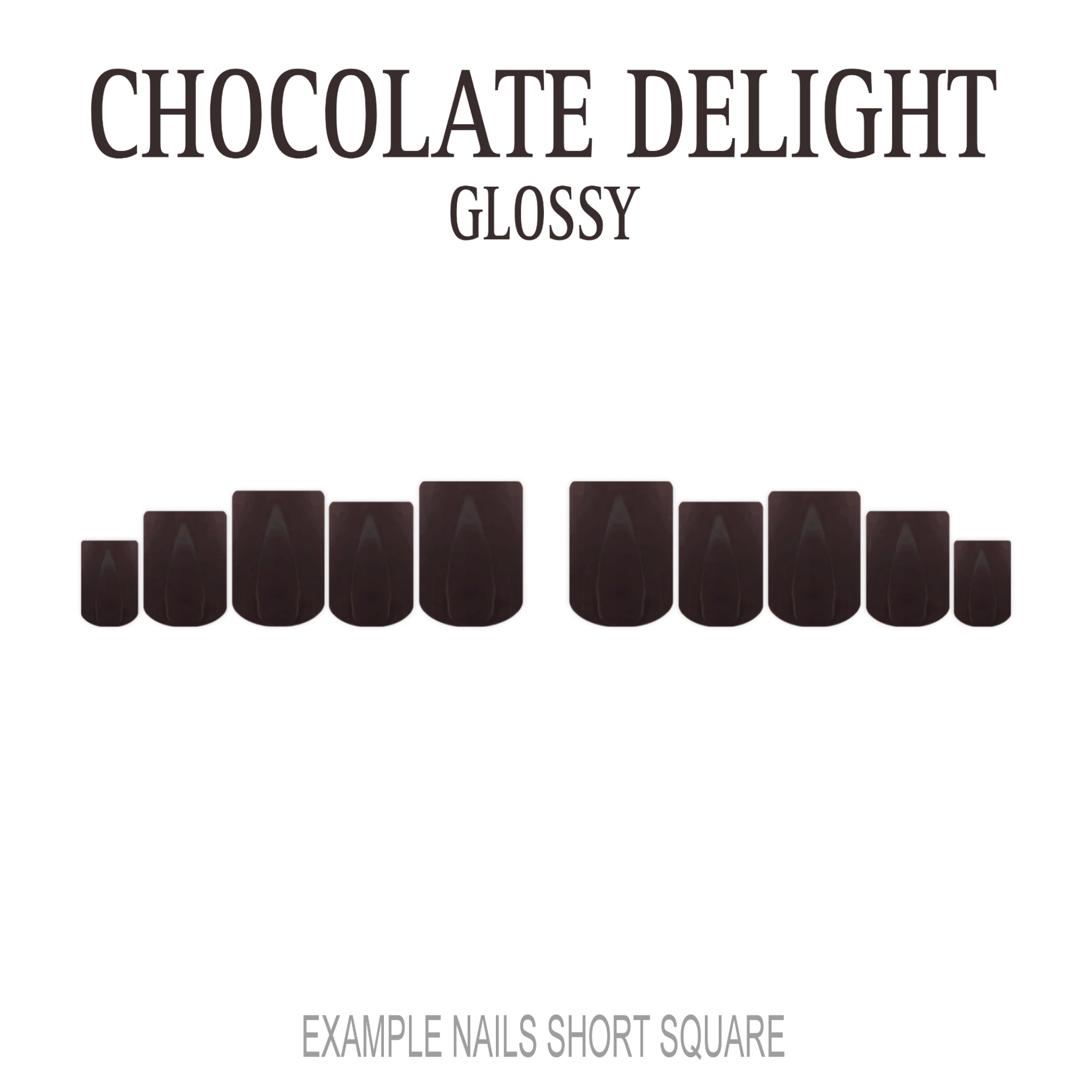 Chocolate Delight brown press-on nails