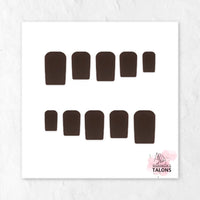 Chocolate Delight brown press-on nails