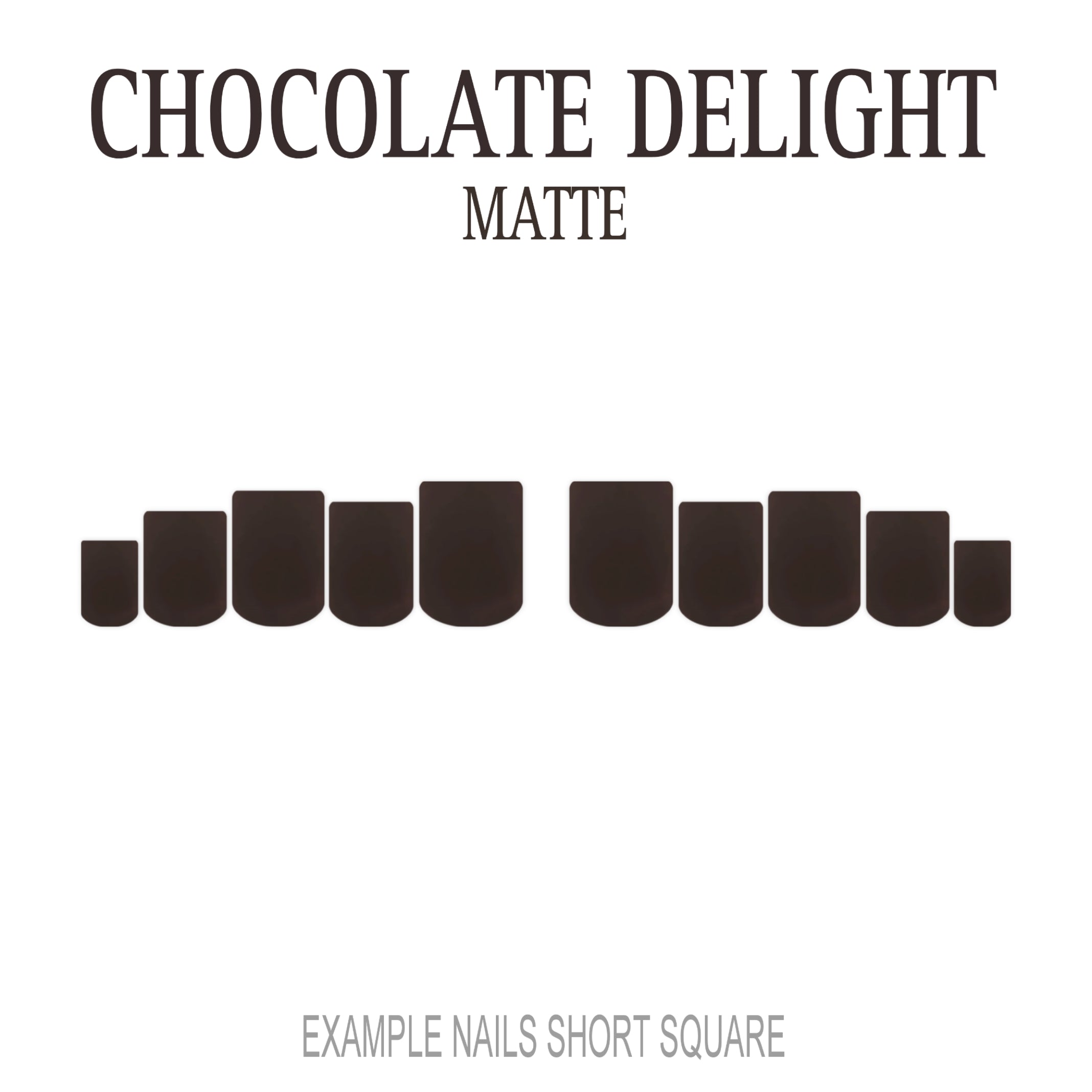 Chocolate Delight brown press-on nails