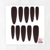 Chocolate Delight brown press-on nails