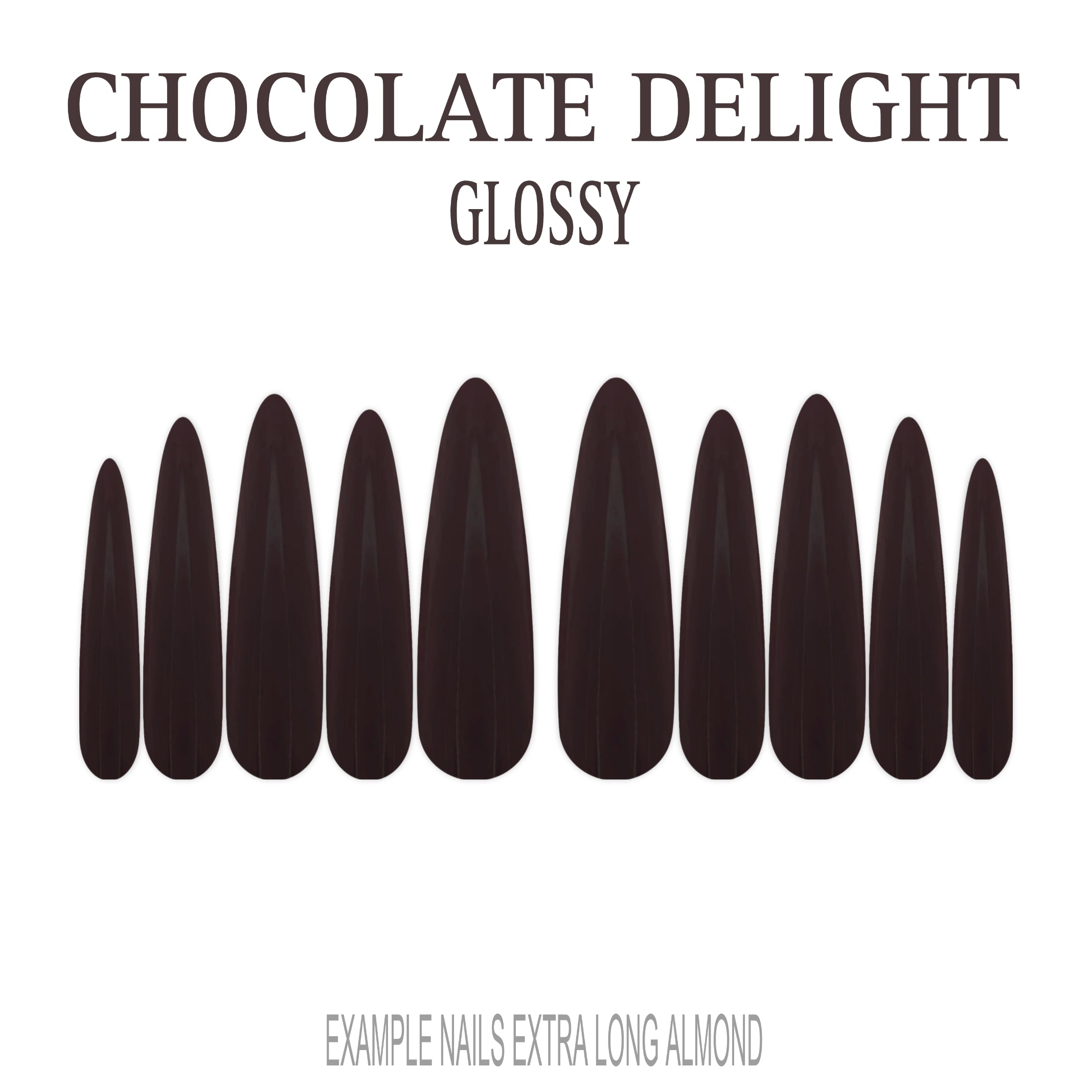 Chocolate Delight brown press-on nails