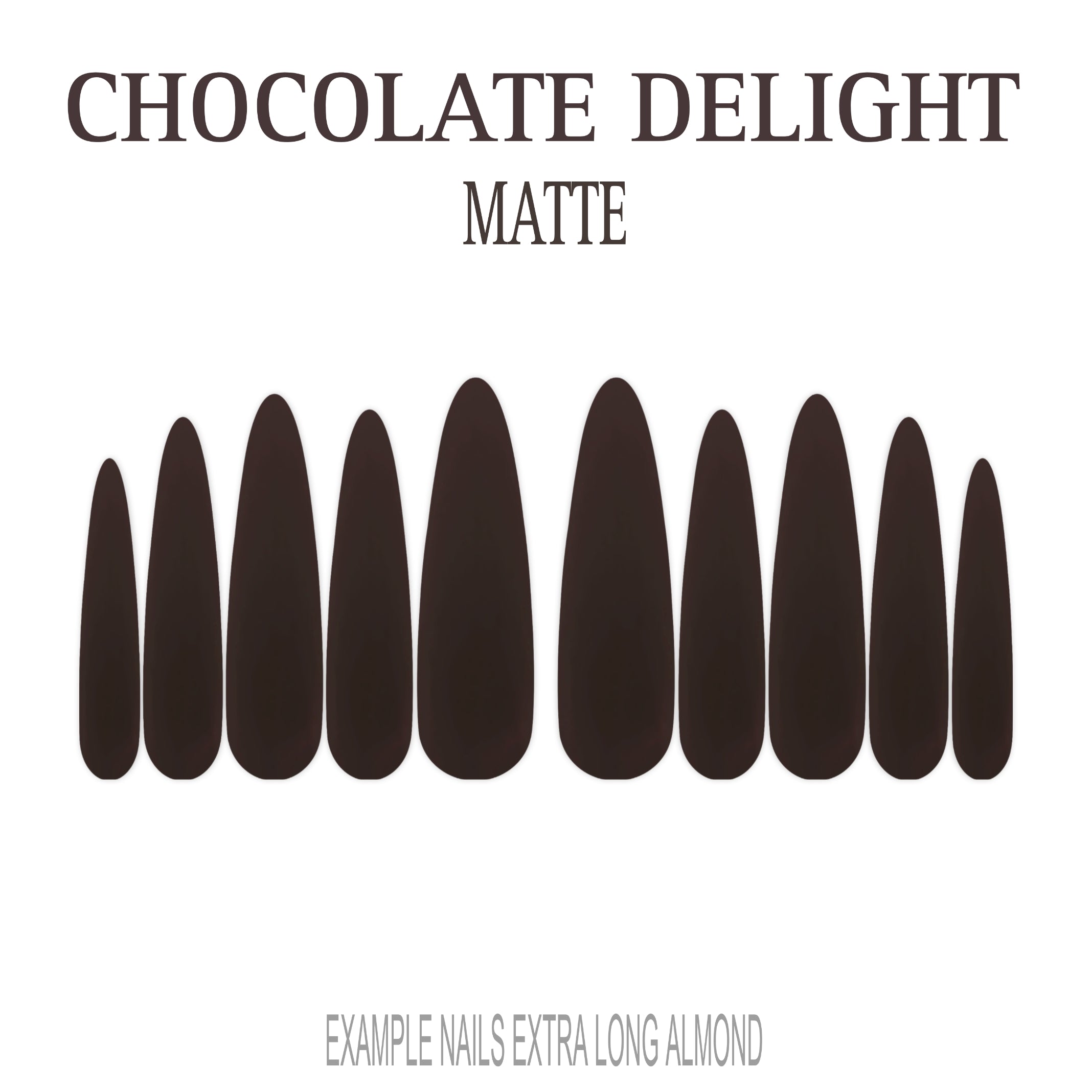 Chocolate Delight brown press-on nails