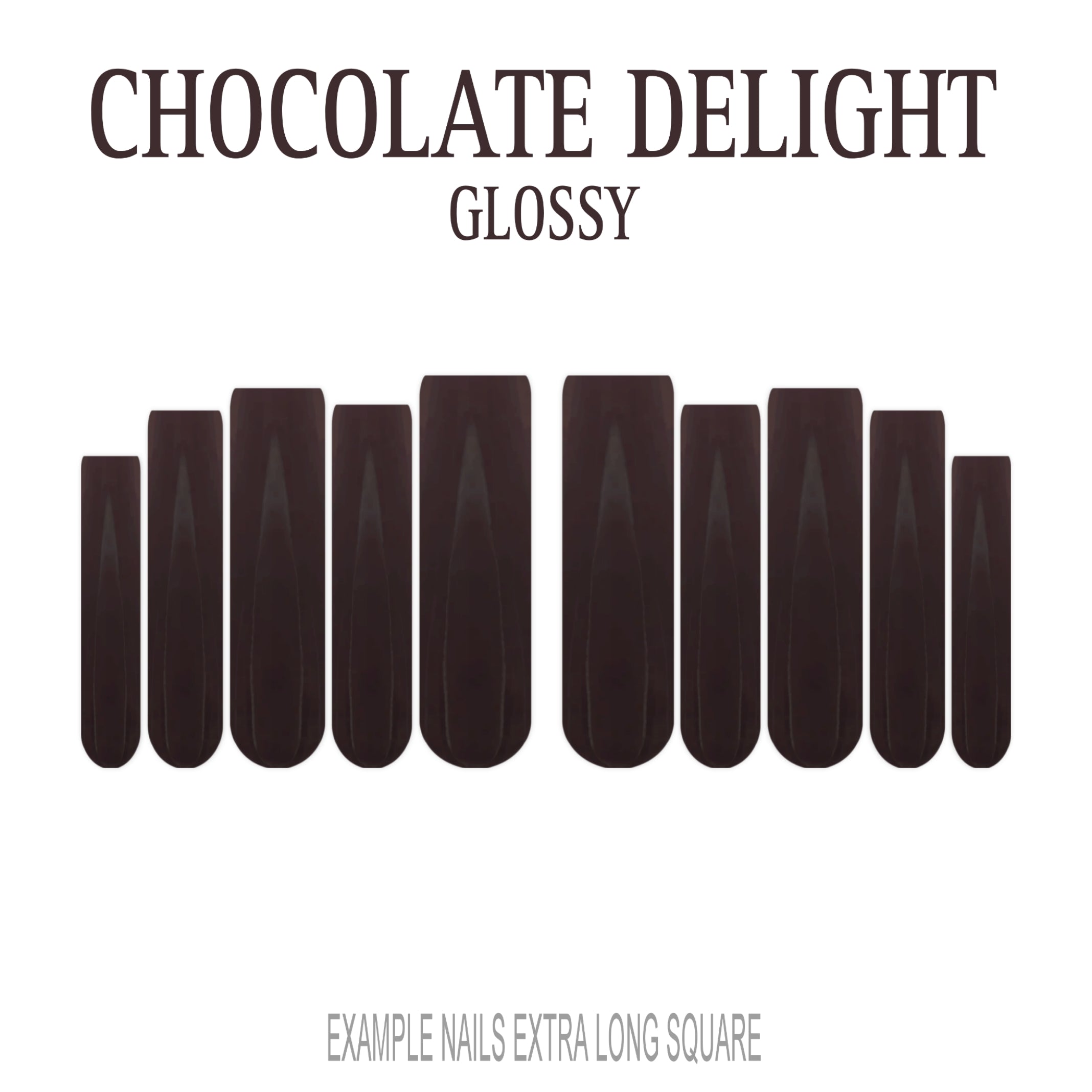 Chocolate Delight brown press-on nails