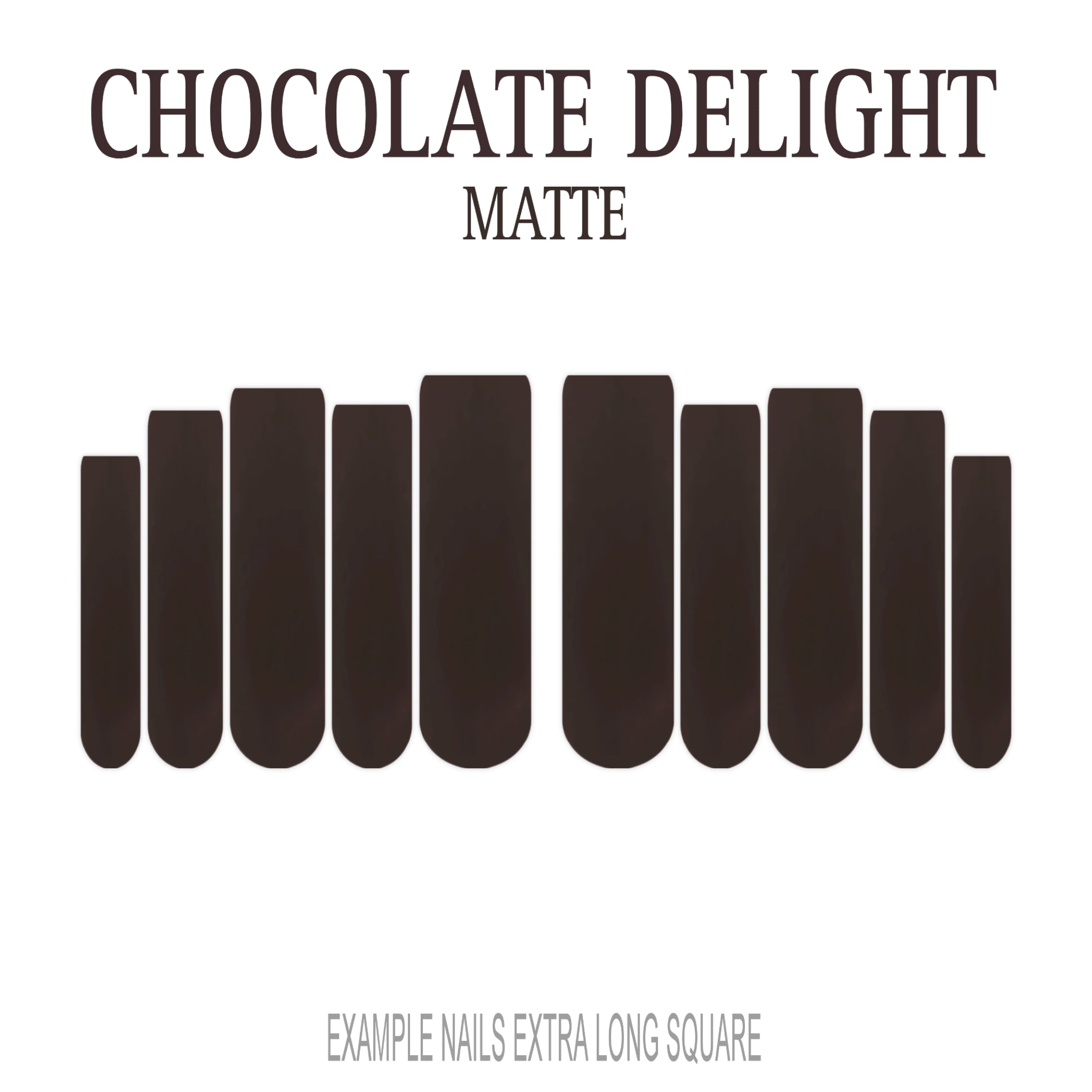 Chocolate Delight brown press-on nails