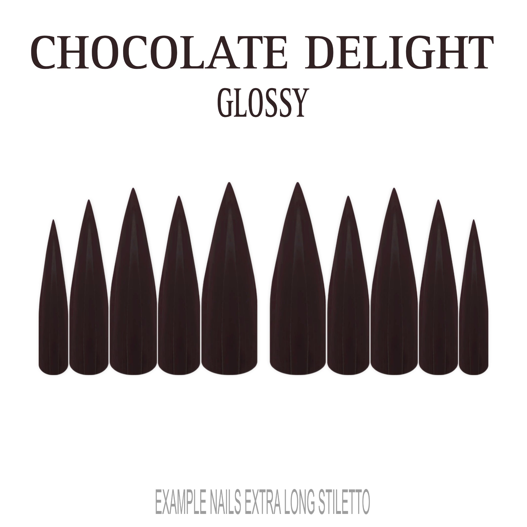 Chocolate Delight brown press-on nails