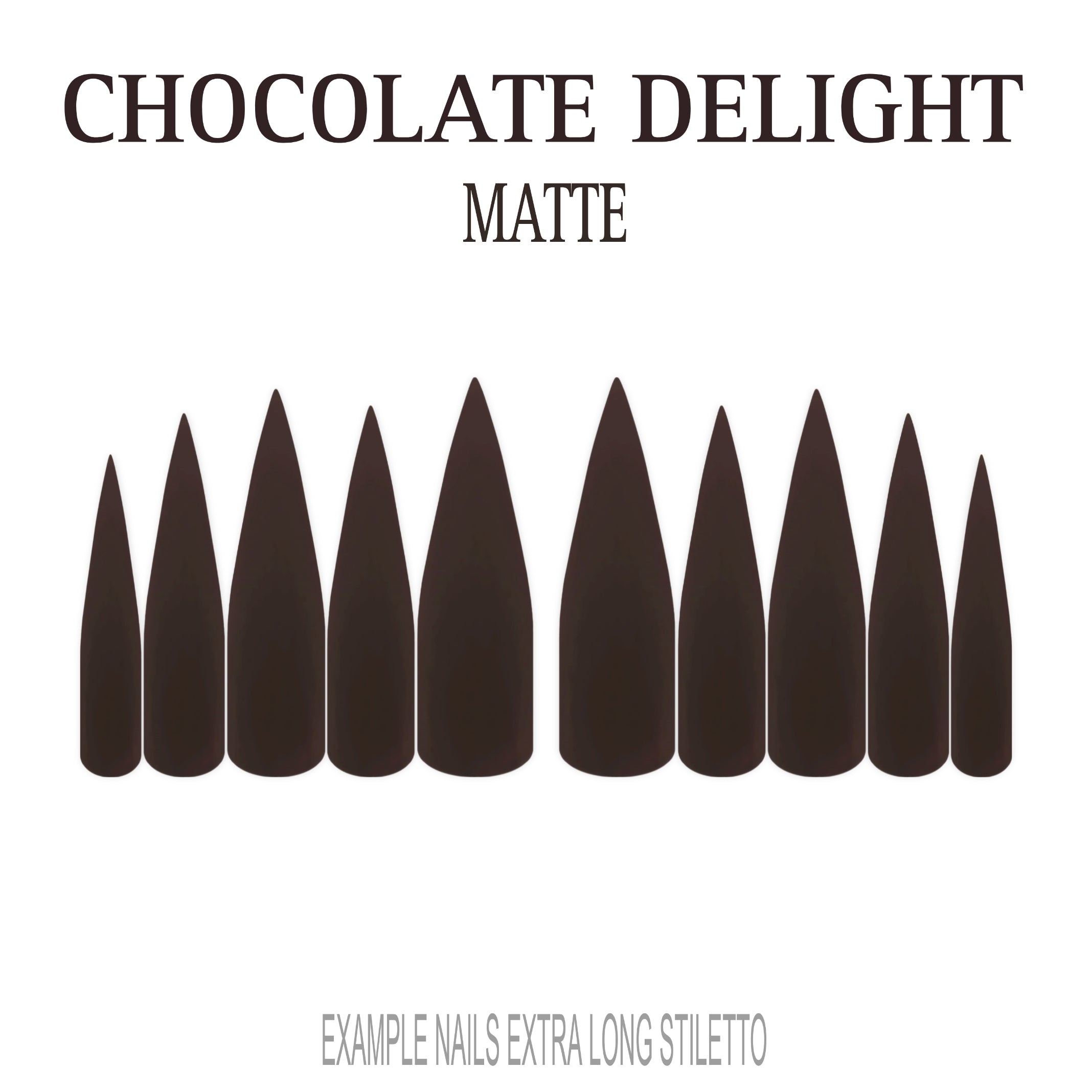 Chocolate Delight brown press-on nails