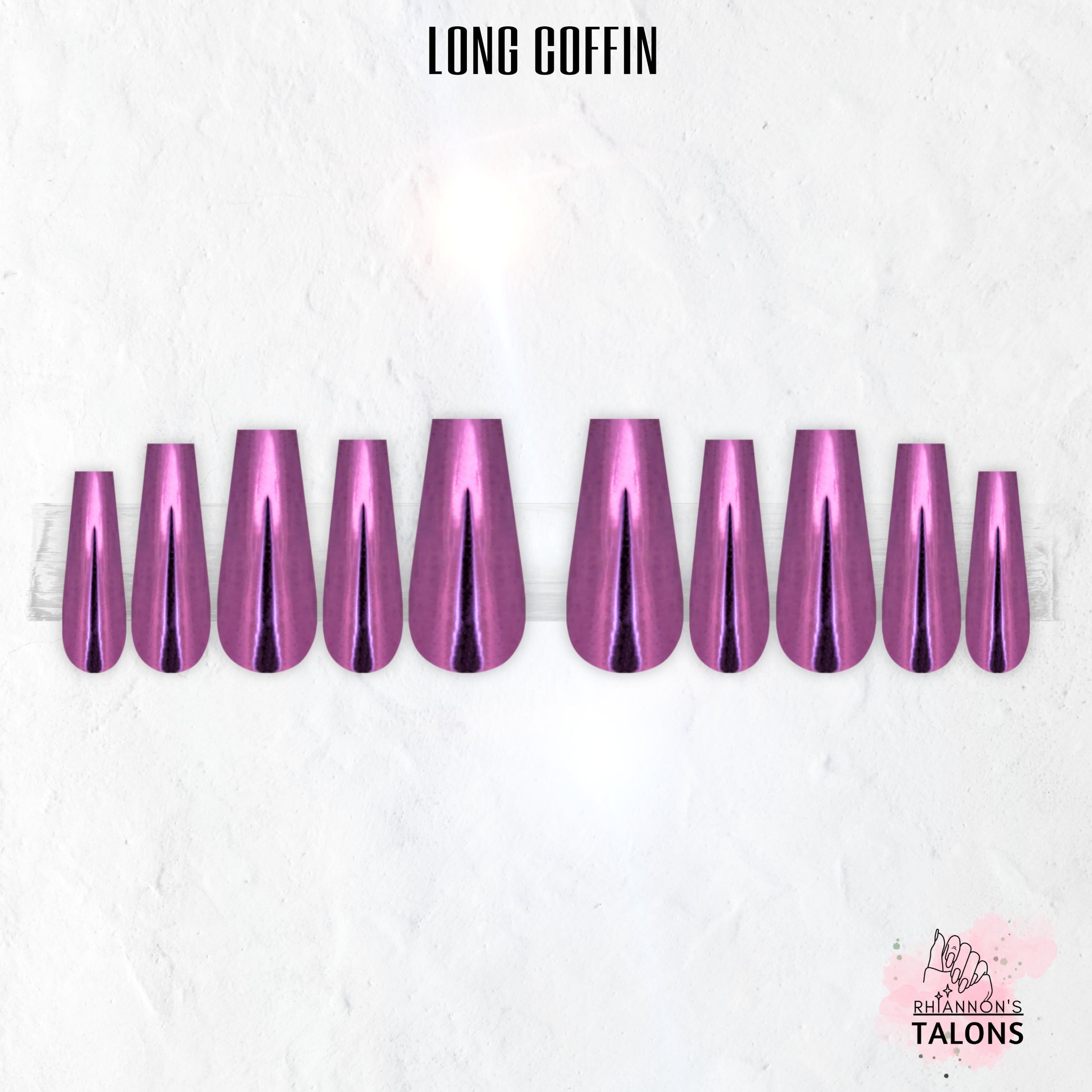 Chrome Barbie pink chrome press-on nails