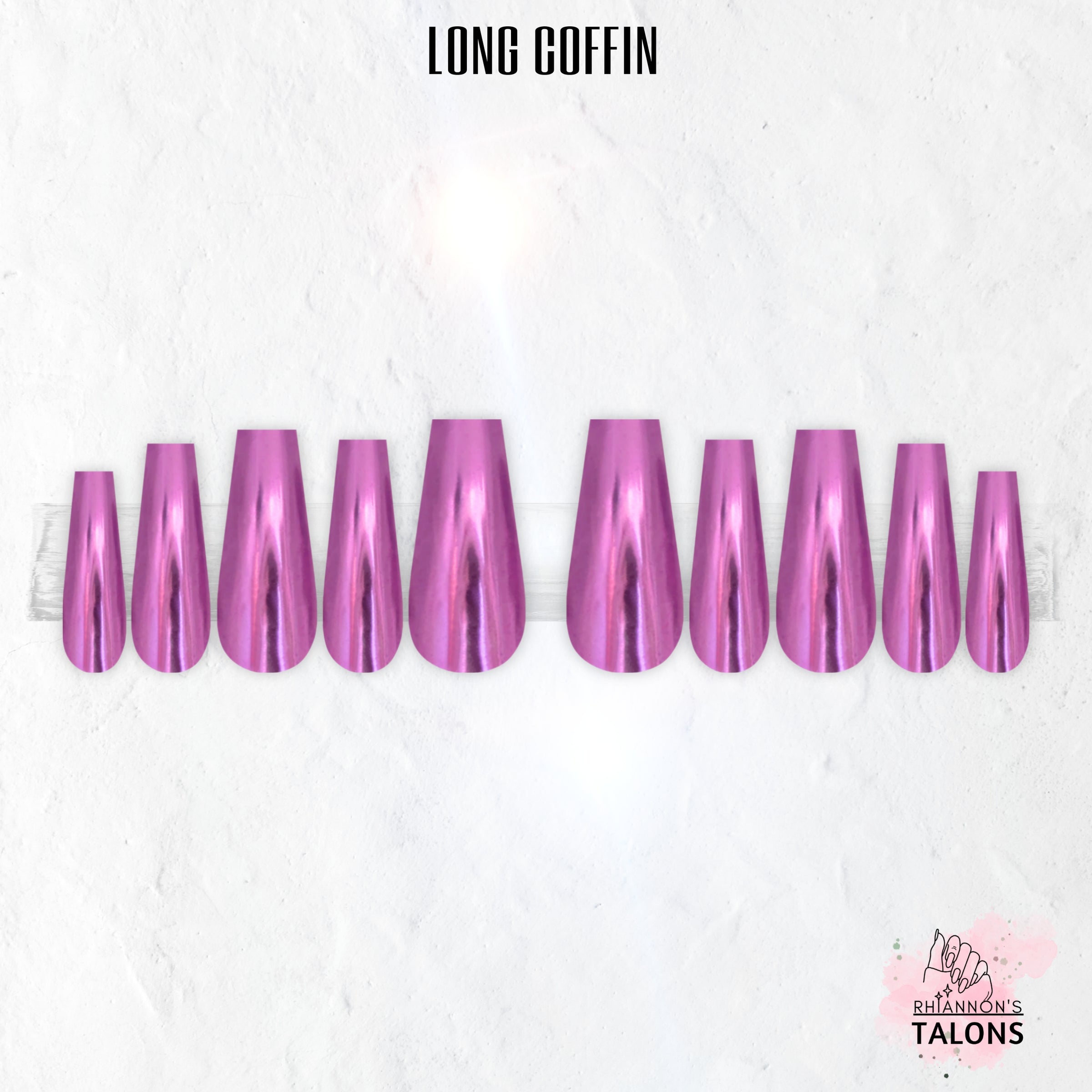 Chrome Barbie pink chrome press-on nails