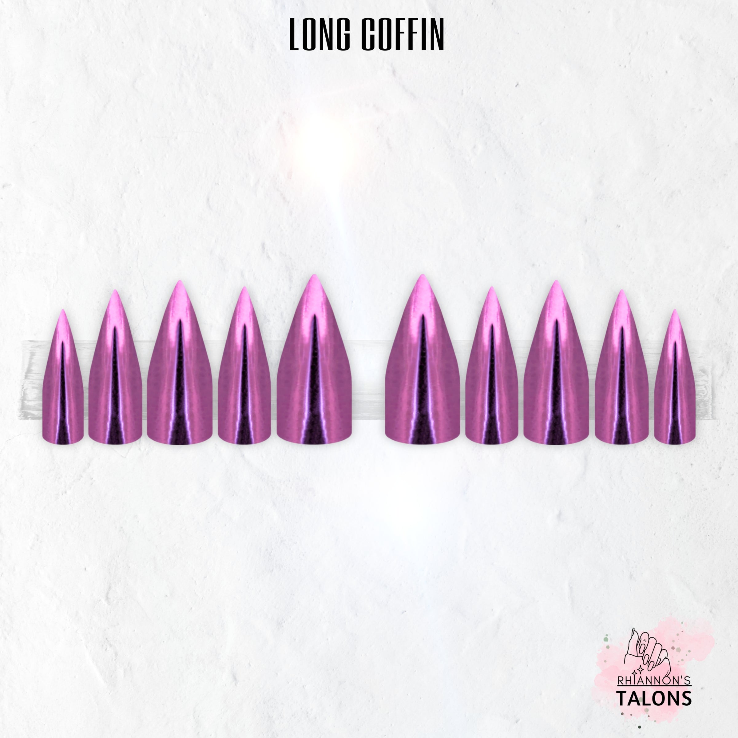 Chrome Barbie pink chrome press-on nails
